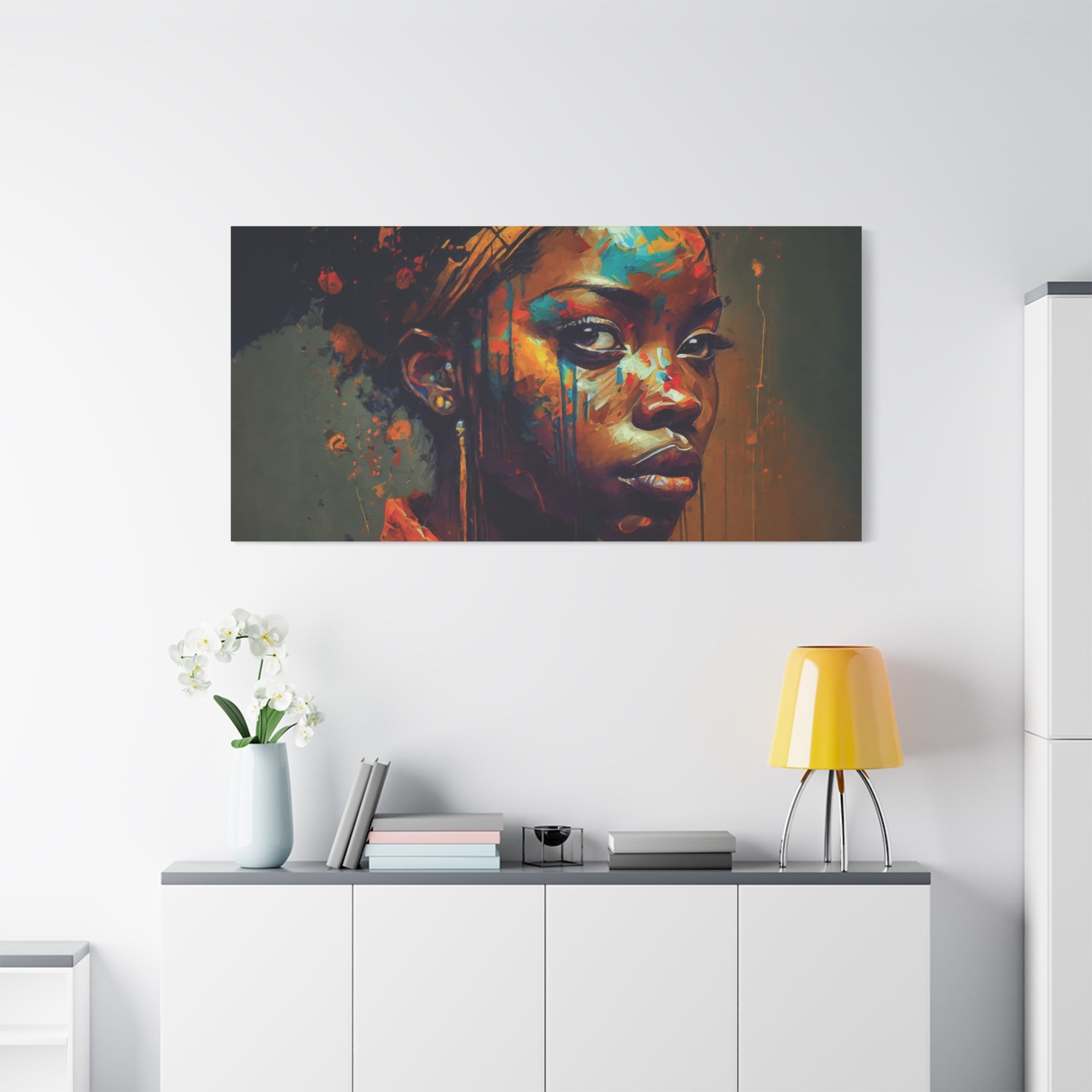 canvas-wall-art-african-women-art-matte-canvas-print-stretched-african-decor-african-wall-artwork-tribal-wall-decor-afrocentr