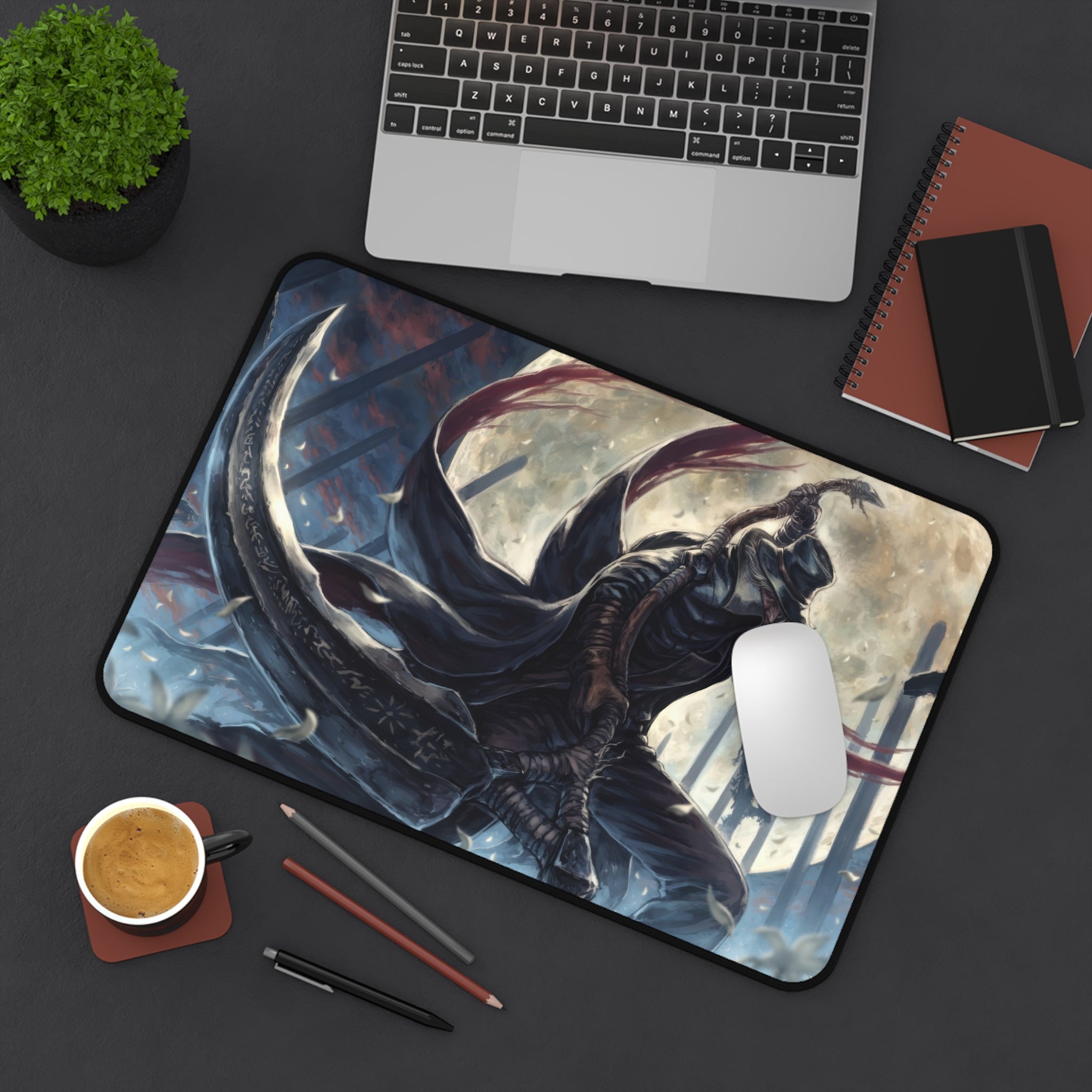 bloodborne-gehrman-the-first-hunter-mouse-pad-scenery-castle-desk-pad-large-gaming-desk-mat-fantasy-