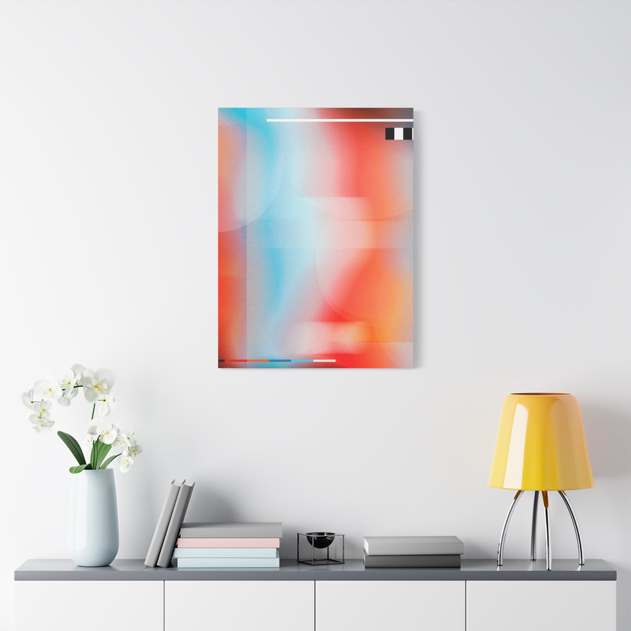 canvas-print-abstract-orange-retro-colorful-home-decor-wall-art-stretched-matte-canvas-living-room-decor-unique-gift-idea