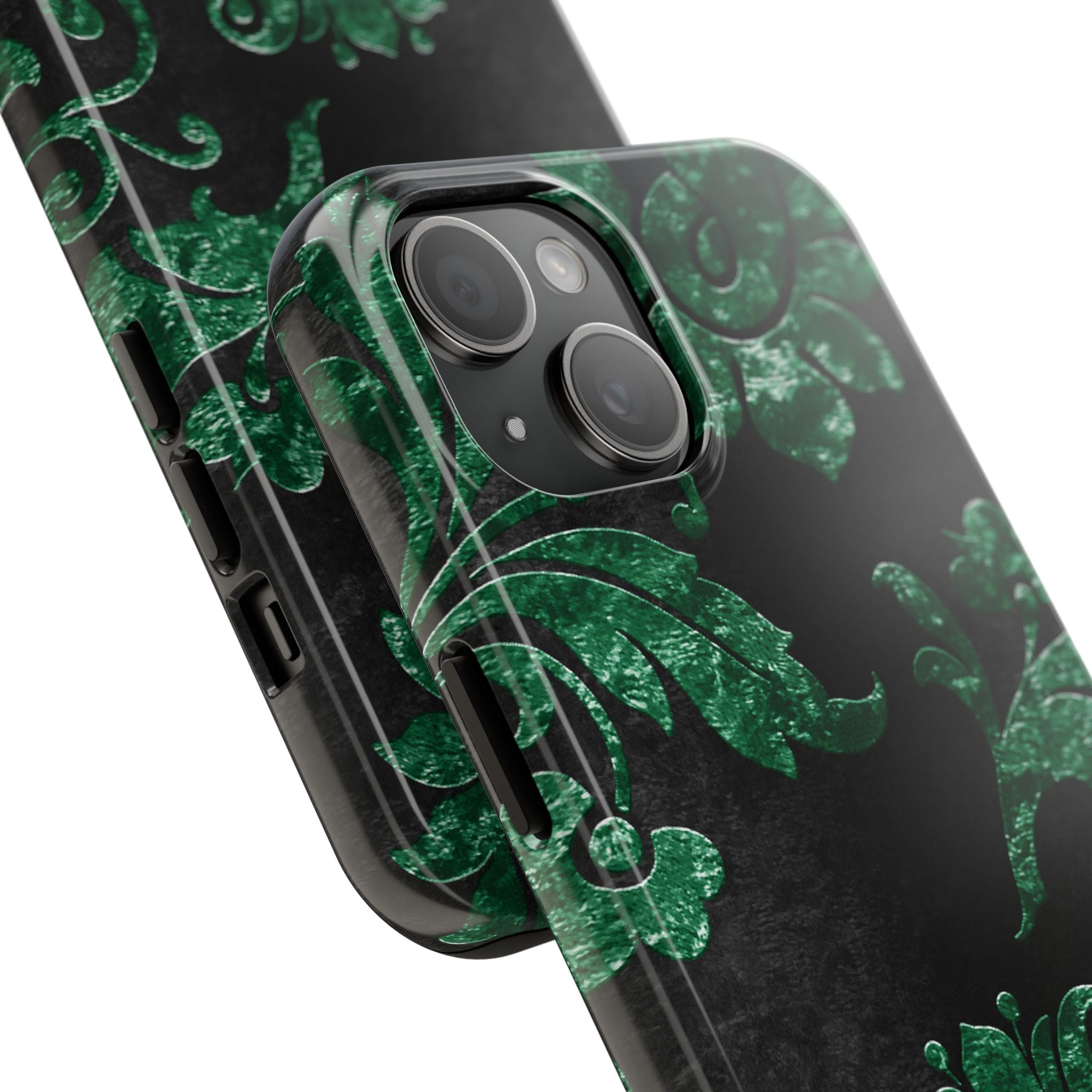 embossed-emerald-velvet-tough-iphone-case-protective-iphone-cover-heavy-duty-iphone-case-rugged-phone-case-durable-smartphone