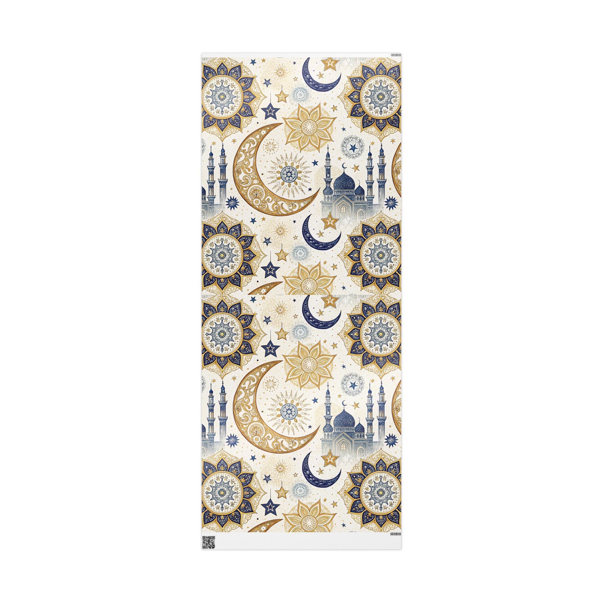 ramadan-night-wrapping-papers-islamic-crescent-moon-gift-wrap-mosque-silhouette-eid-holiday-supplies-festive-present-packagin
