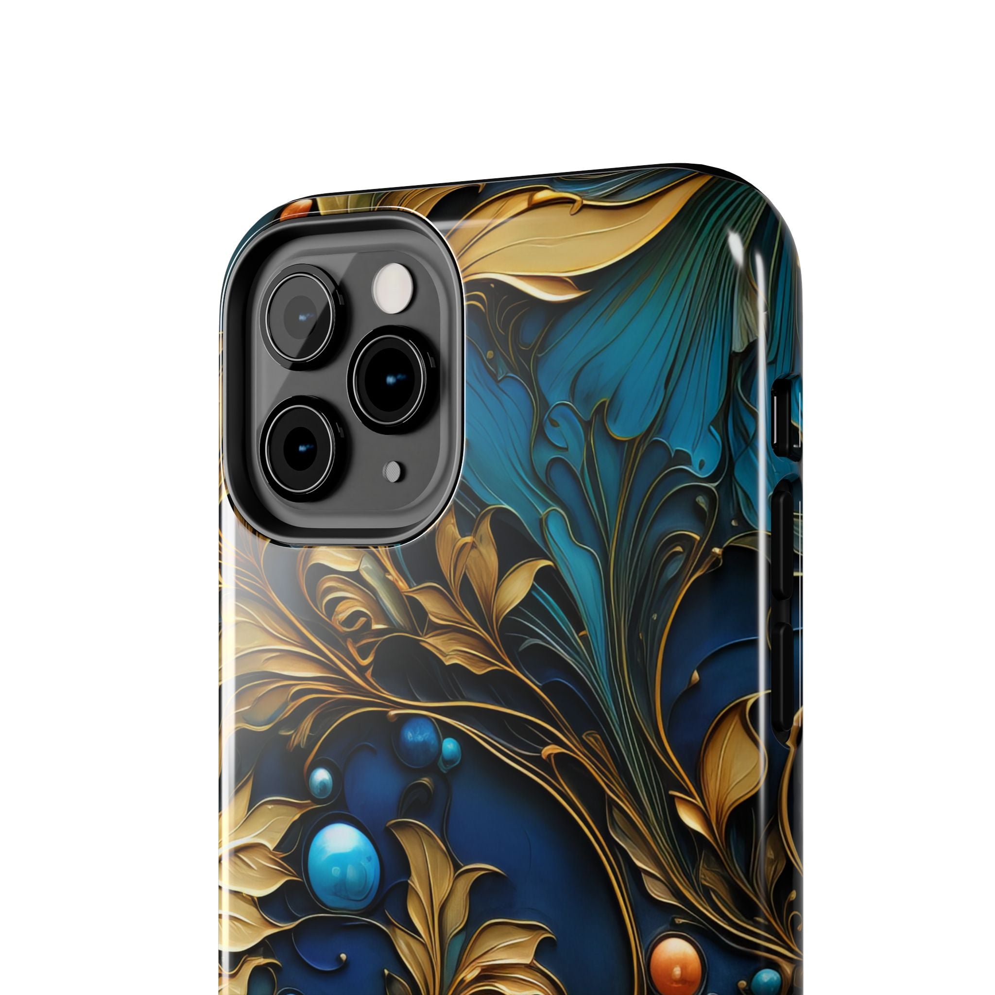 textured-art-nouveau-floral-tough-phone-case-cottagecore-iphone-case-unique-floral-phone-cover-vintage-style-iphone-case-prot