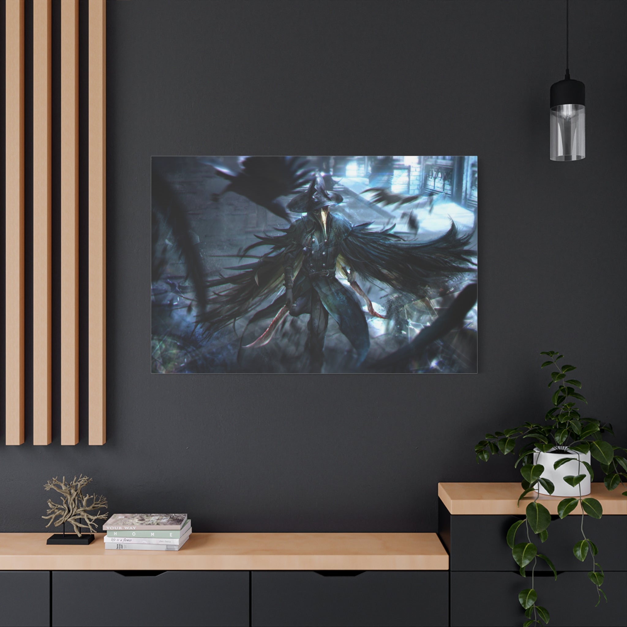 Bloodborne Eileen The Crow Canvas Wall Art, Fantasy Home Wall Decor, Game Wall Art Print, Gothic Art