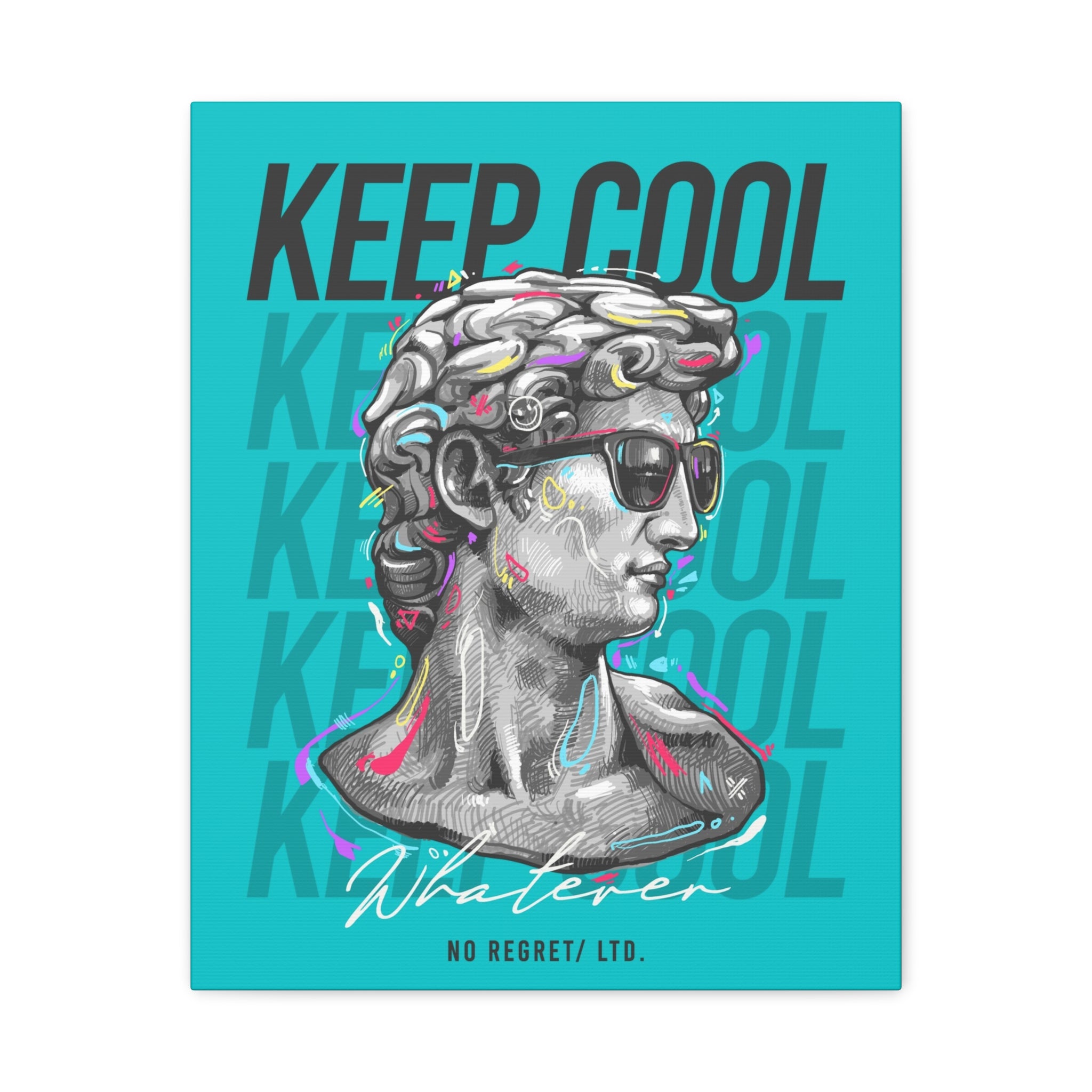 canvas-print-david-statue-with-sunglasses-living-room-decor-wall-art-matte-canvas-stretched-print-cool-home-decor-gift-unique