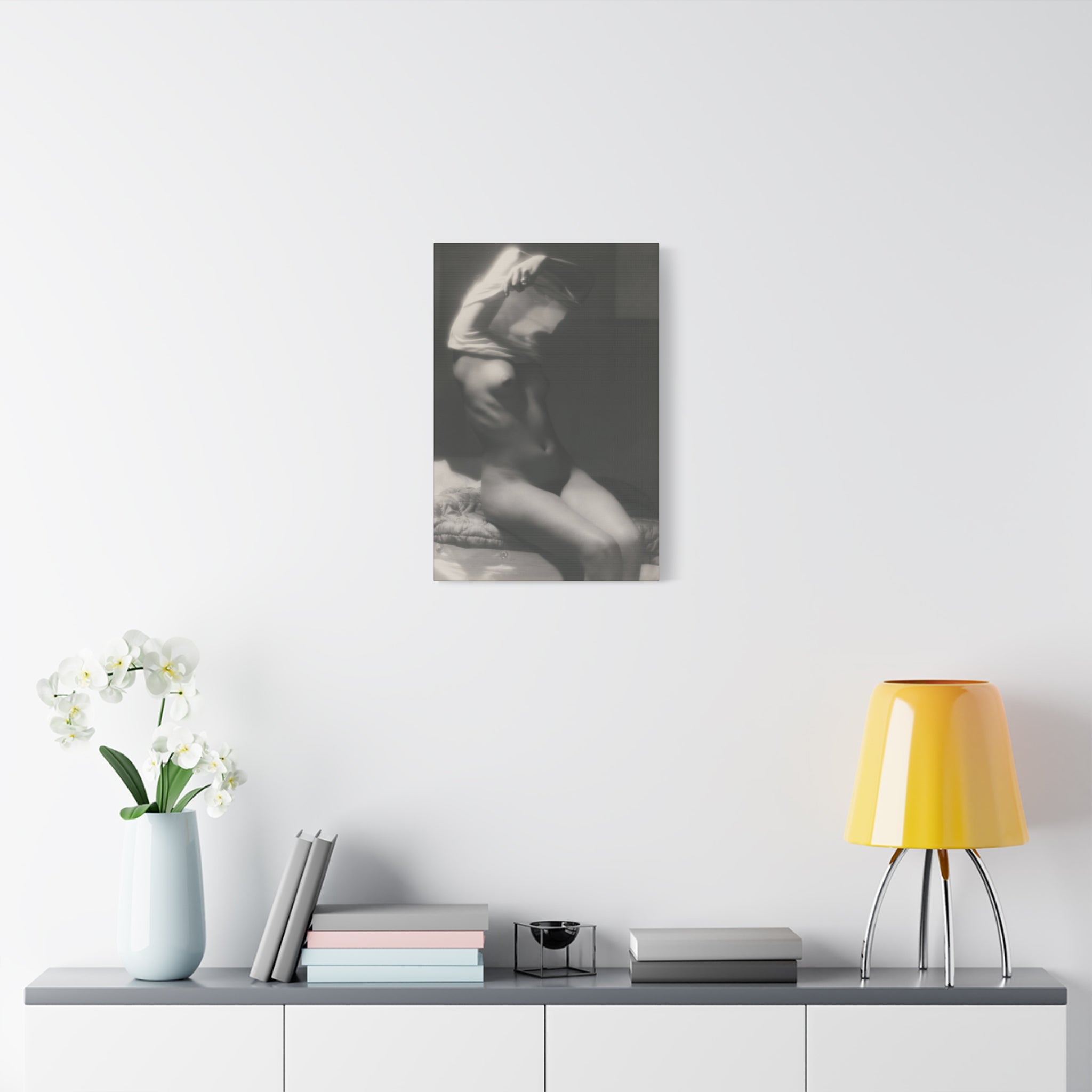 canvas-print-vor-dem-schlafen-gehen-by-michael-heumuller-black-and-white-photography-nude-art-wall-decor-stretched-canvas-art