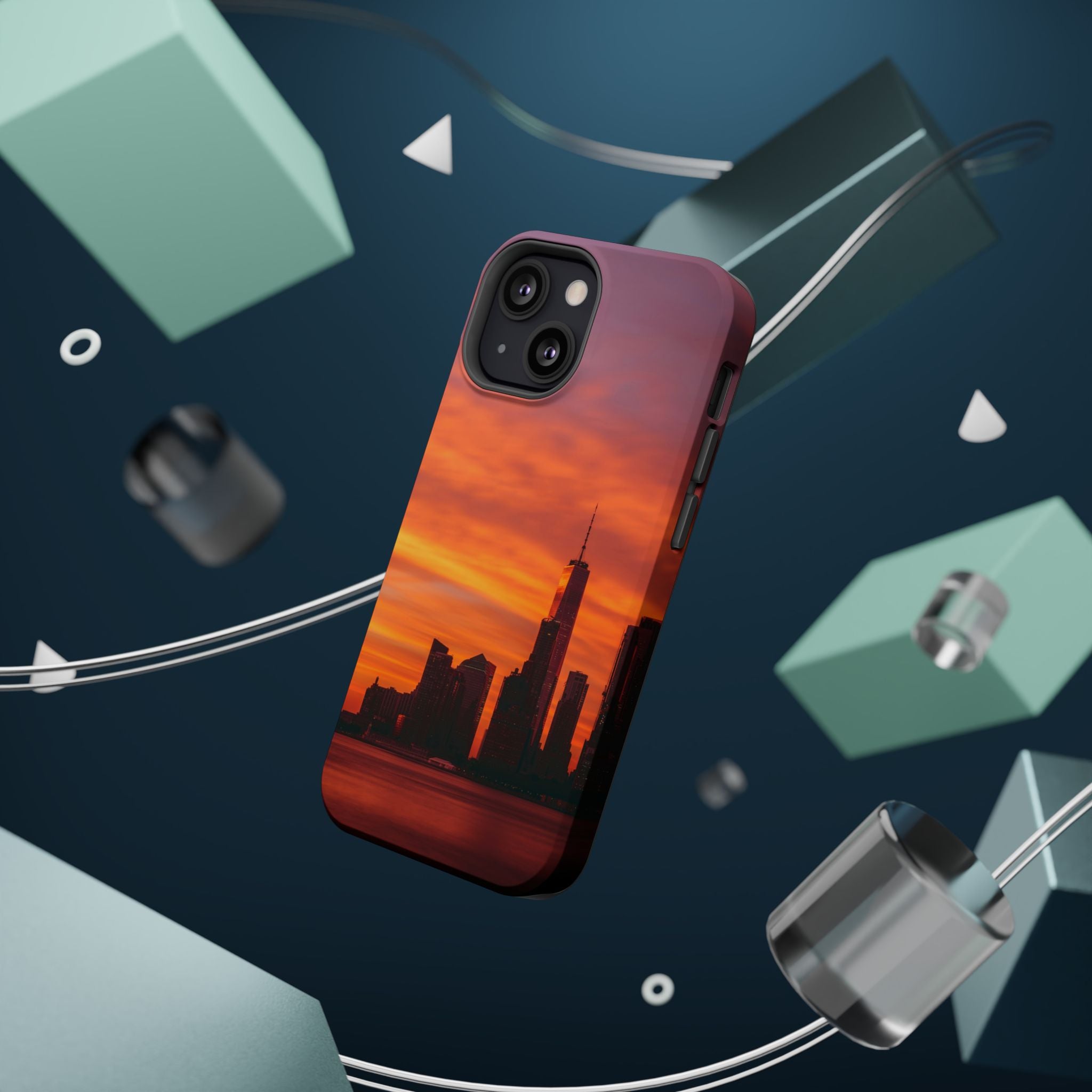 sunset-nyc-cityscape-magnetic-tough-case-durable-phone-protector-new-york-tough-case-gift-for-photographers-urban-aesthetic