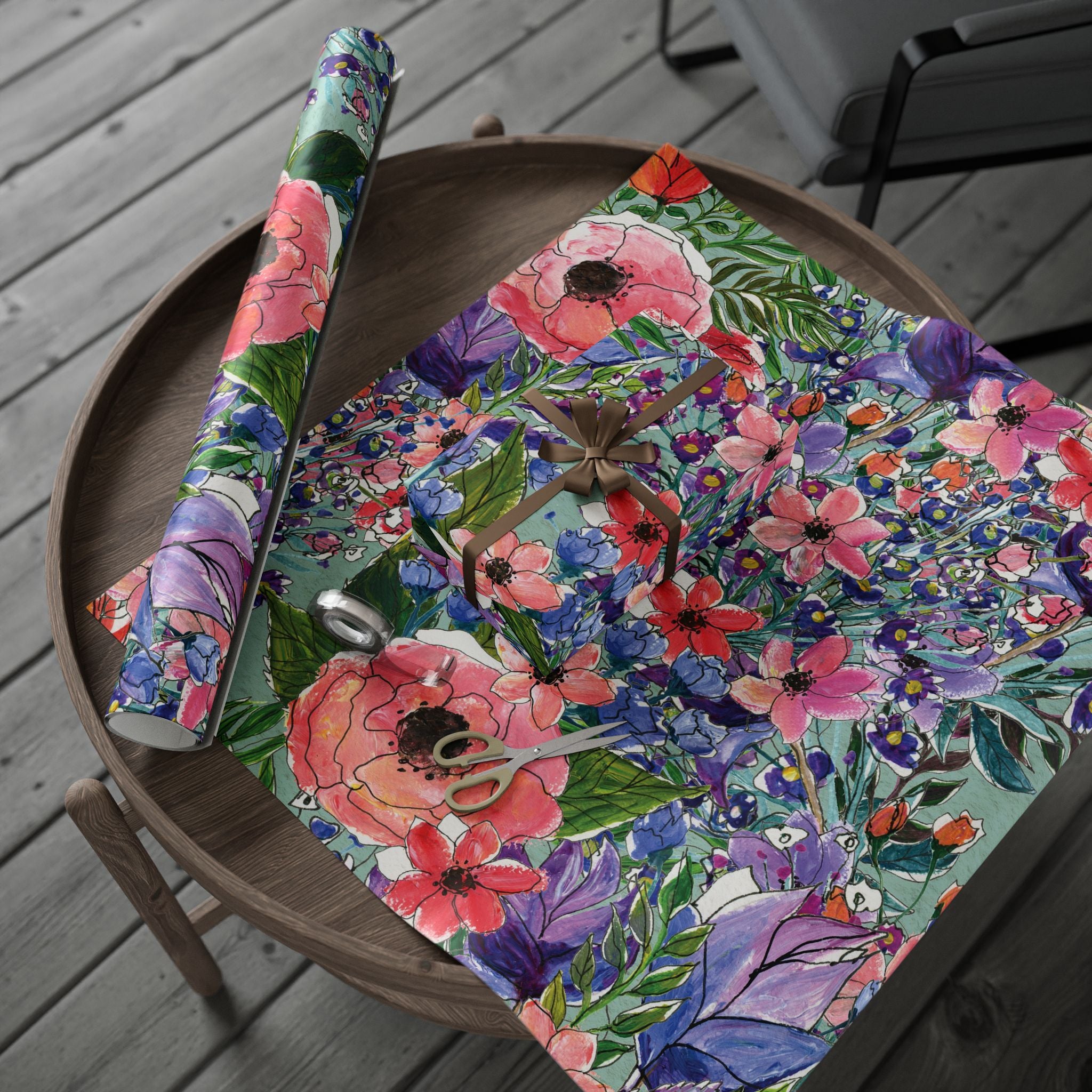 floral-wrapping-papers-pink-purple-oil-painting-gift-wrap-holiday-present-packaging-birthday-party-decor-craft-supplies-weddi