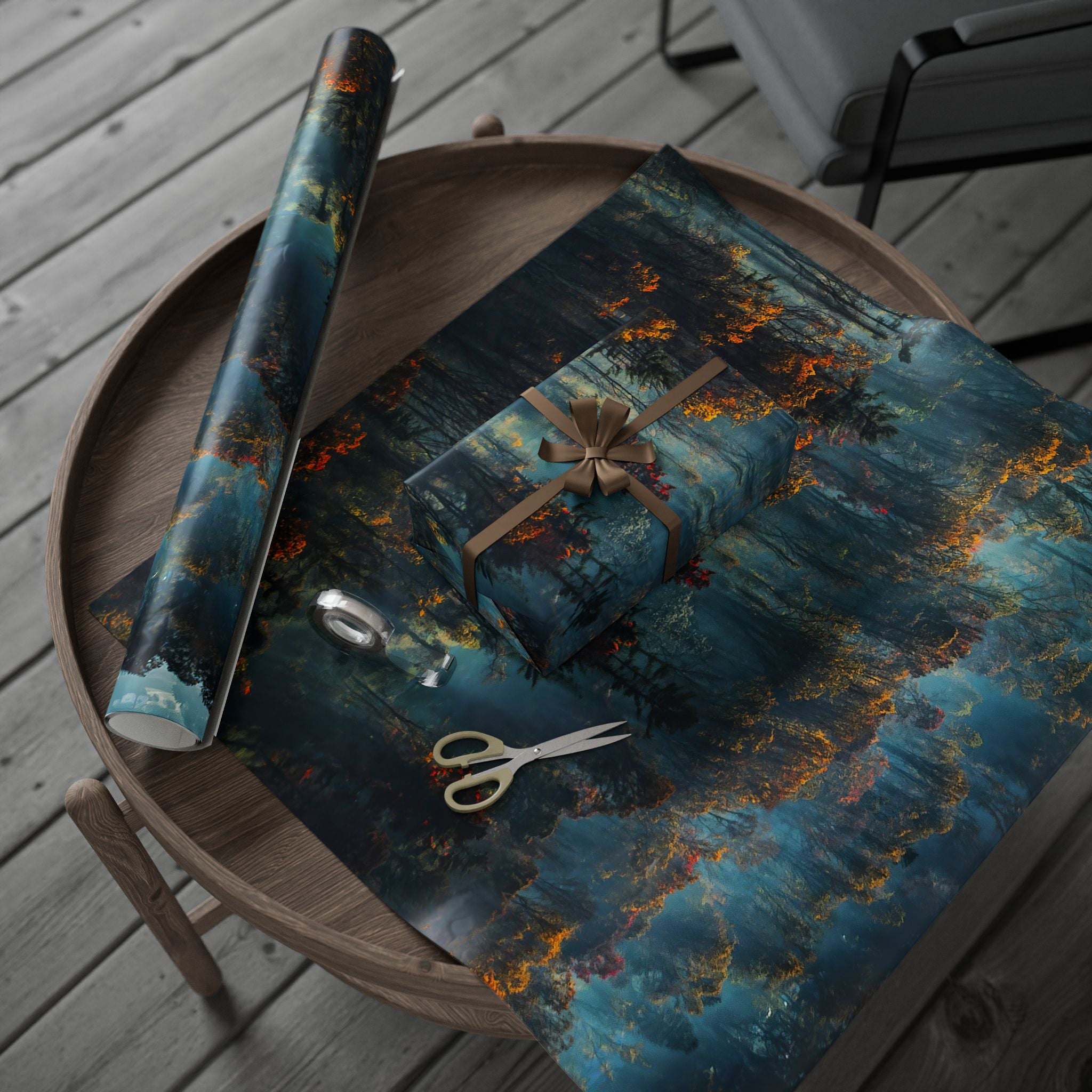 forest-mist-wrapping-paper-nature-gift-wrap-foggy-woods-present-wrap-tree-lover-decorative-paper-outdoor-adventure-crafting-s