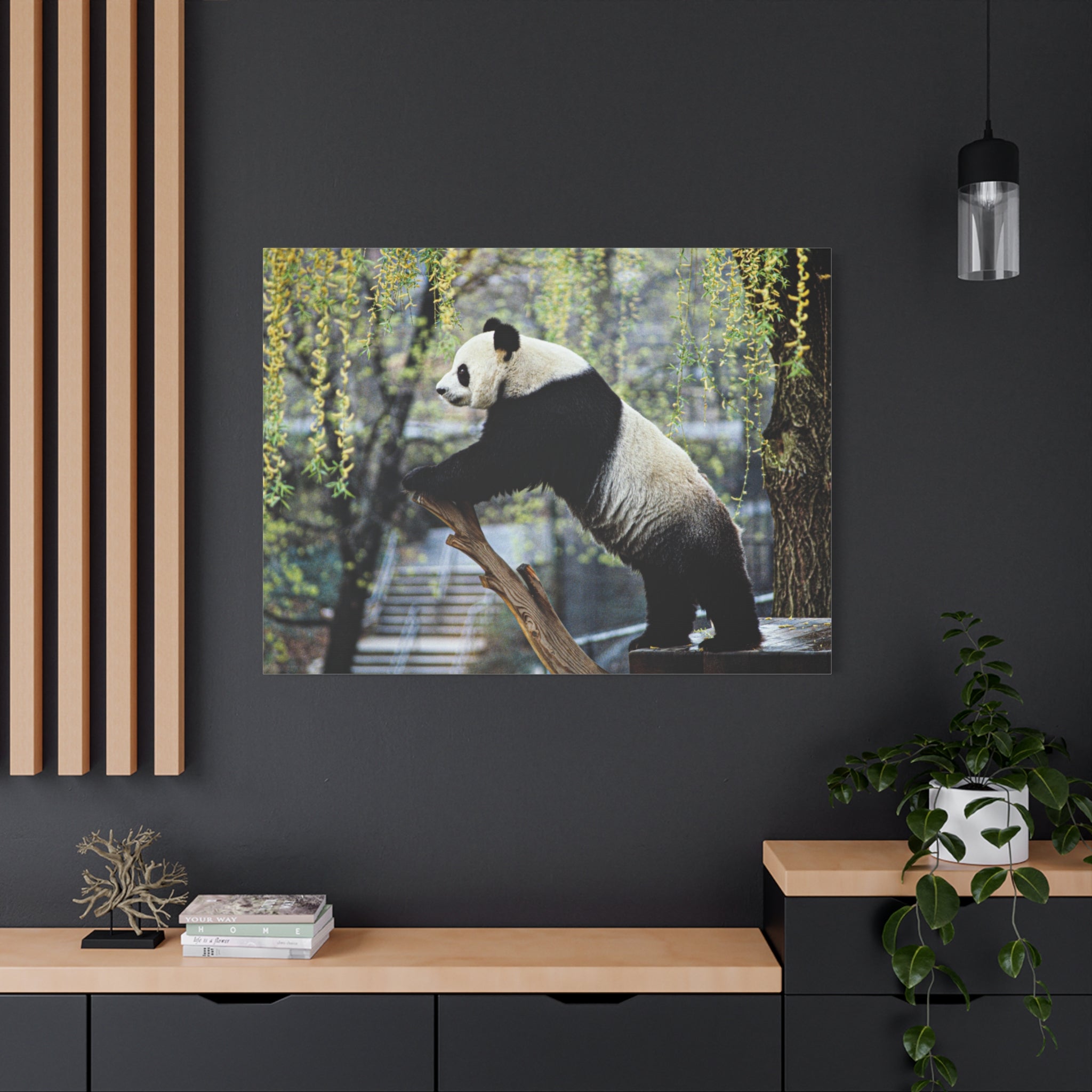 canvas-wall-art-cute-panda-wall-decor-nature-home-decor-panda-gift-panda-canvas-print-stretched-matte-canvas