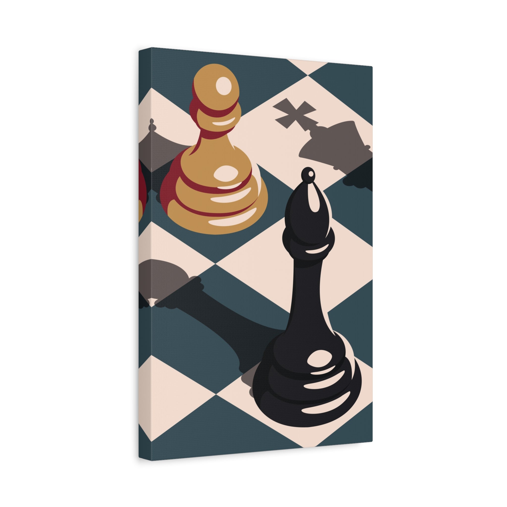 canvas-print-chess-bishop-poster-home-decor-chess-lover-gift-matte-art-print-stretched-wall-art-chess-artwork-chess-enthusias
