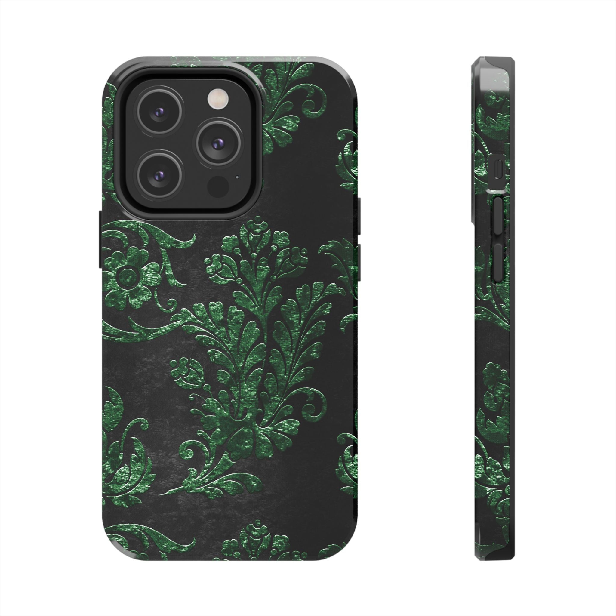 embossed-emerald-velvet-tough-iphone-case-protective-iphone-cover-heavy-duty-iphone-case-rugged-phone-case-durable-smartphone