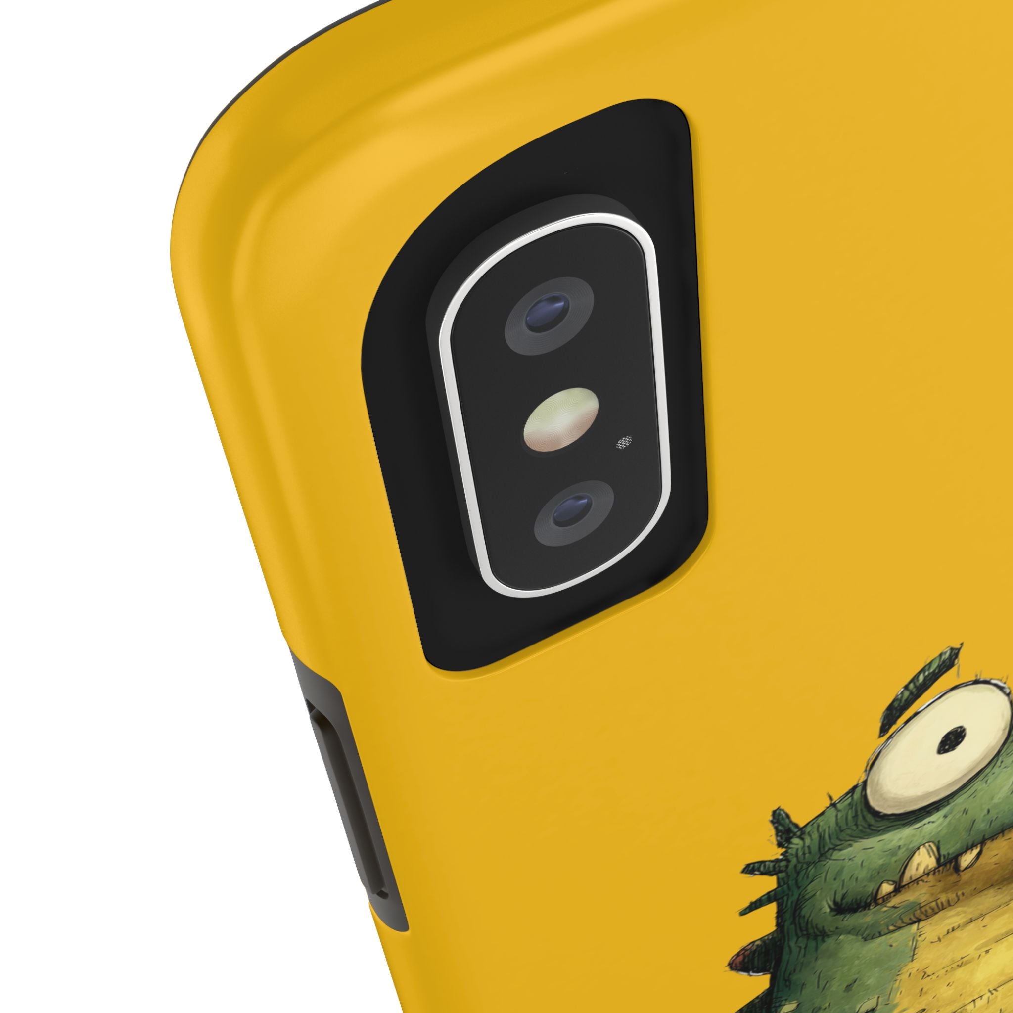 Quirky Funny Alligator iPhone Tough Case - Kawaii Animal Phone Cover - Crocodile Protective Phone Cover - Yellow iPhone Case