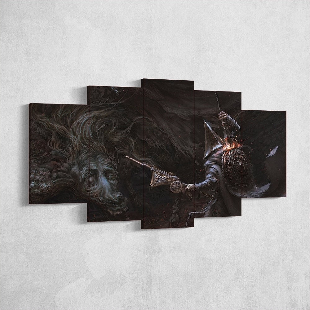 bloodborne-ludwig-the-accursed-5-piece-canvas-wall-art-bloodborne-wall-art-bloodborne-poster-bloodborne-canvas-bloodborne-5-p