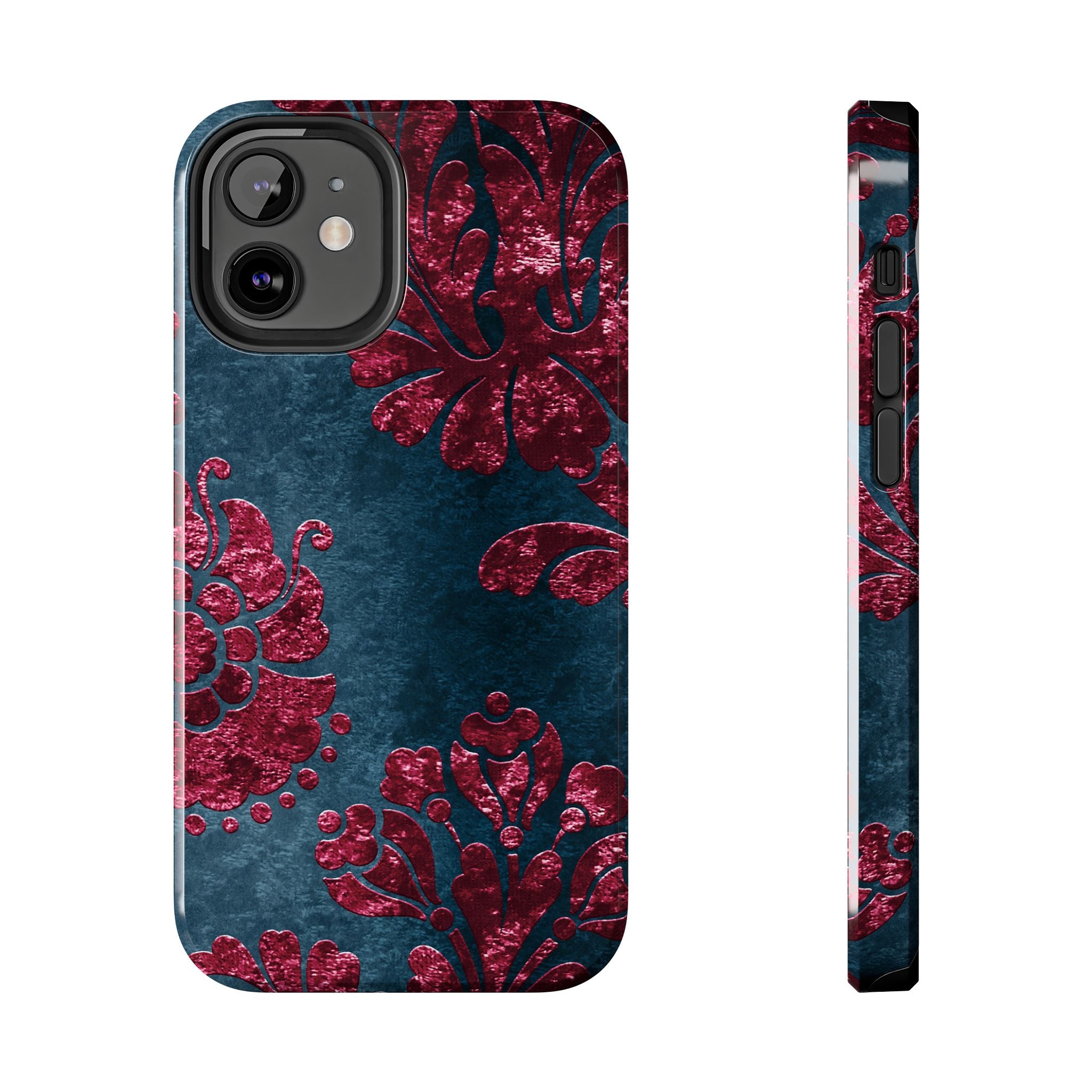 embossed-burgundy-velvet-tough-iphone-case-protective-iphone-cover-heavy-duty-iphone-case-rugged-phone-case-durable-smartphon