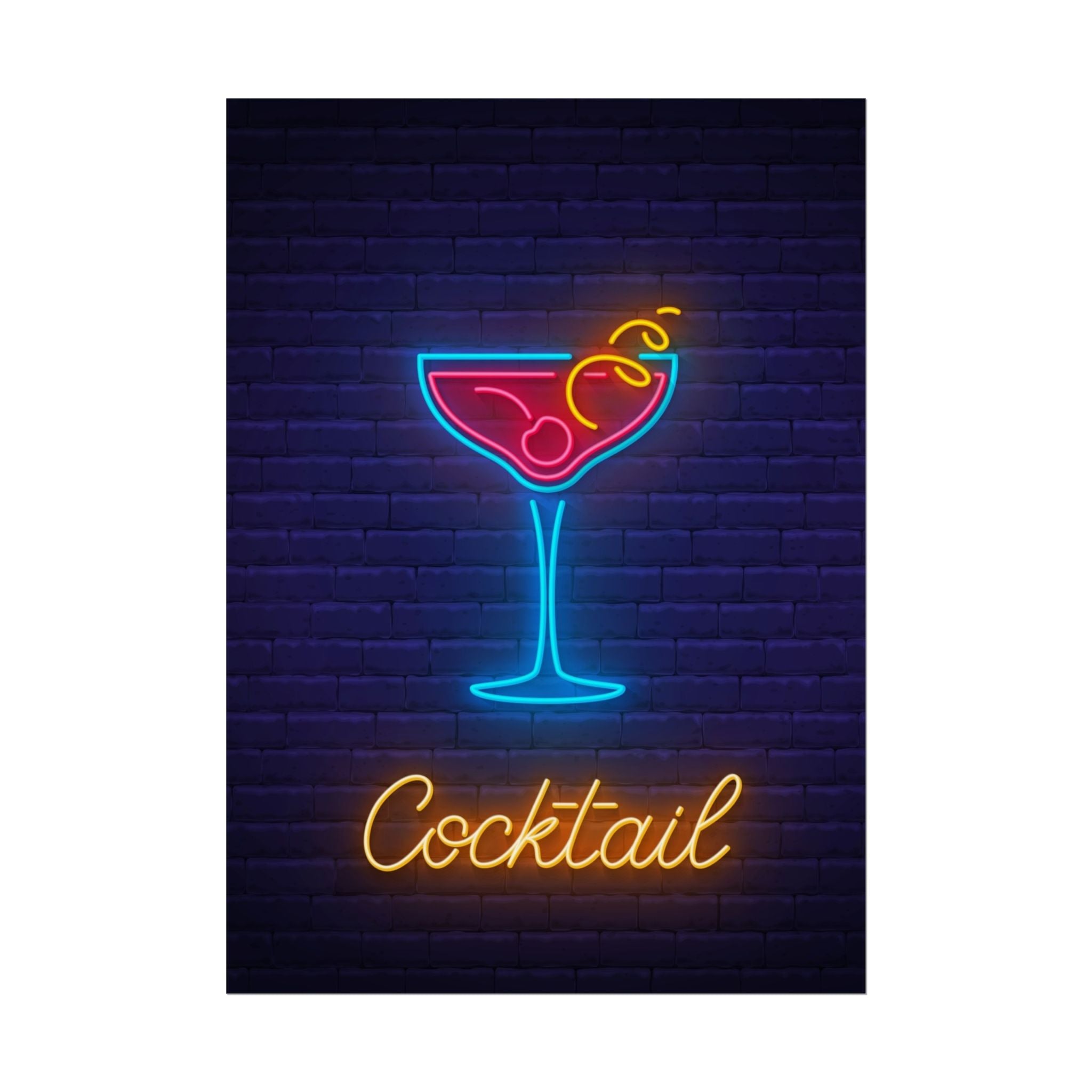 cocktail-neon-martini-poster-wall-art-decor-large-poster-artwork-cocktail-print-bar-decor-kitchen-wall-art