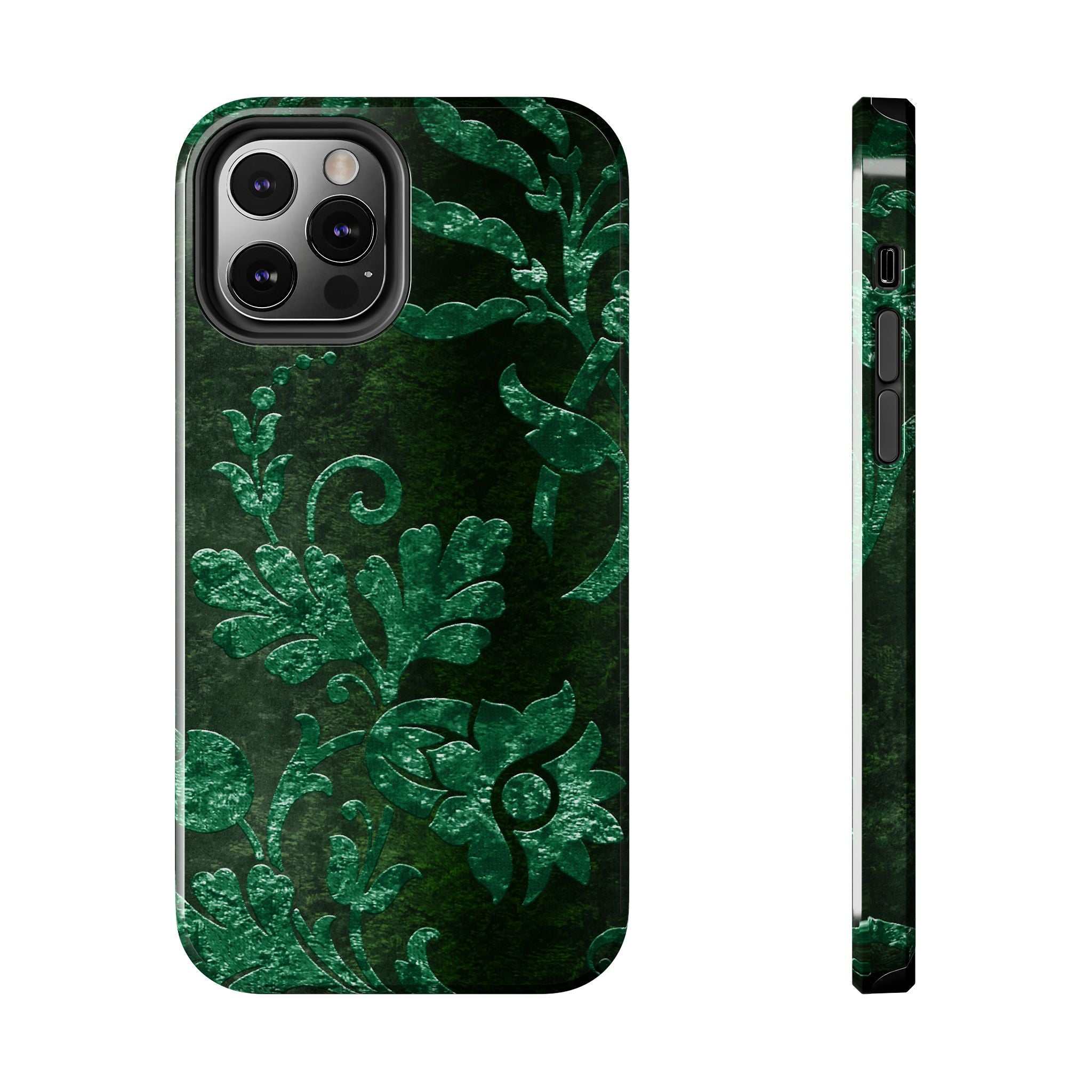 embossed-emerald-velvet-tough-phone-case-protective-iphone-cover-heavy-duty-phone-case-rugged-phone-case-durable-smartphone-c