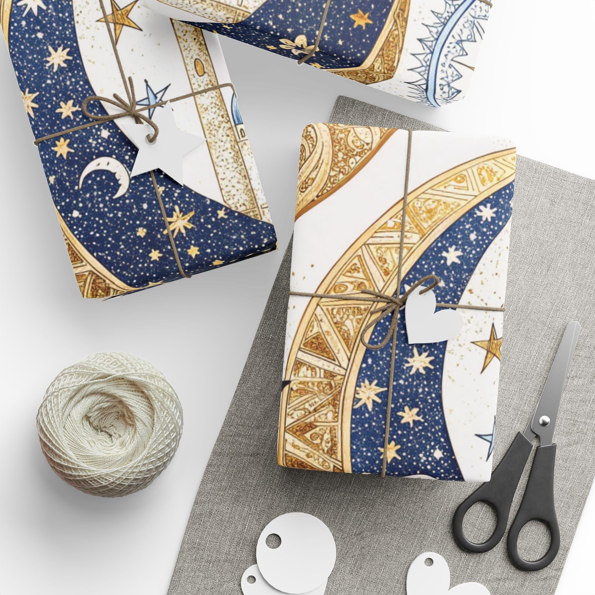 ramadan-night-wrapping-papers-islamic-crescent-moon-gift-wrap-mosque-silhouette-eid-holiday-supplies-festive-present-packagin
