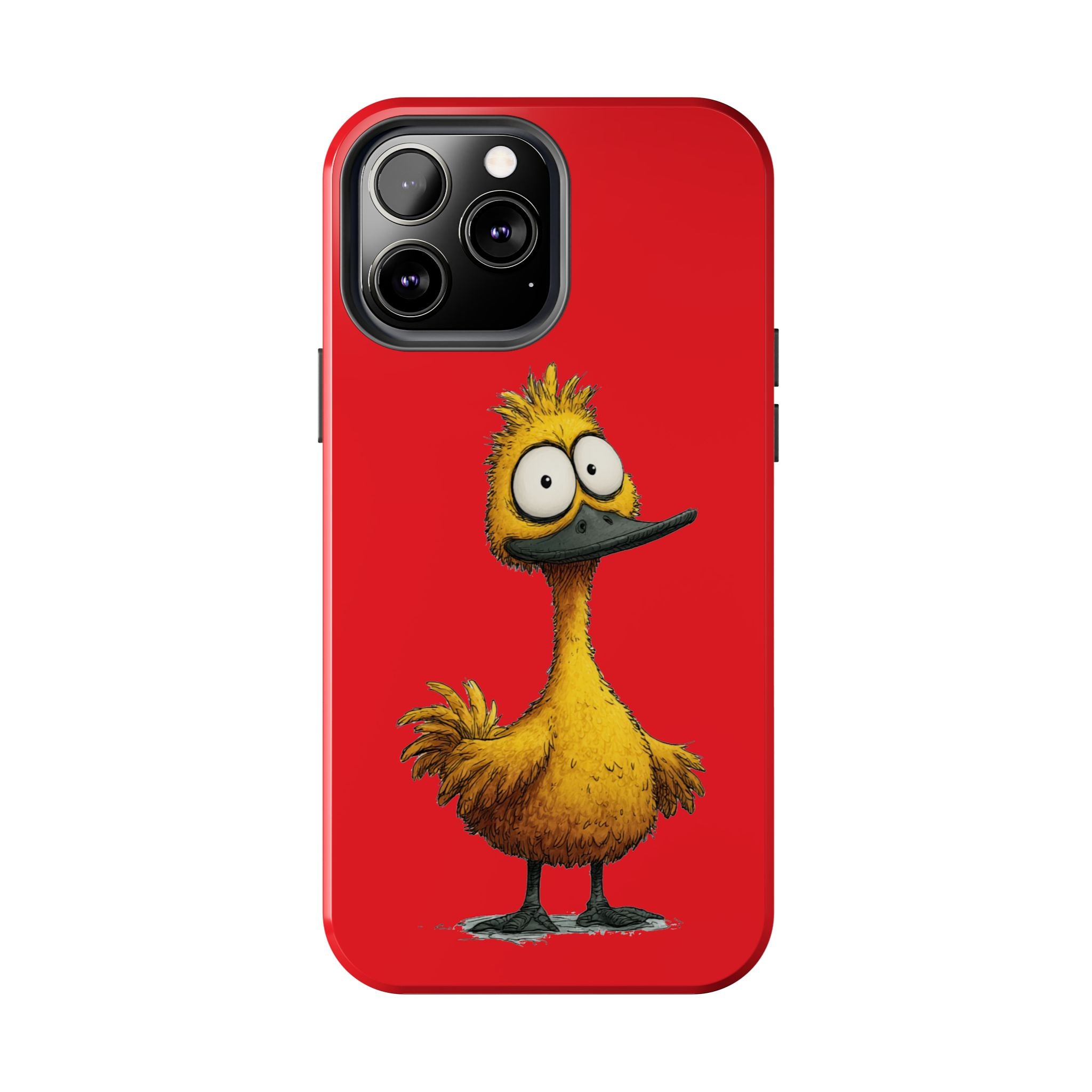 Quirky Funny Duck iPhone Tough Case - Kawaii Animal Phone Cover - Protective Phone Cover - Yellow iPhone Case