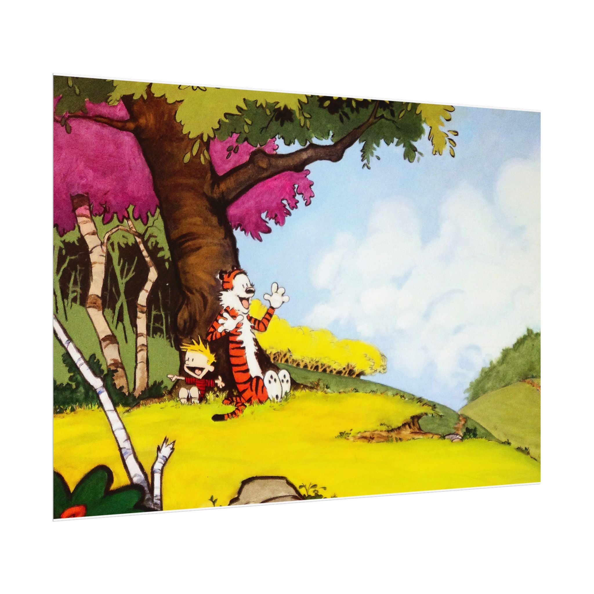 Calvin and Hobbes Poster Wall Art - Nostalgic Cartoon Wall Decor - Unique Birthday Gift for Fans - Timeless Comic Book Design