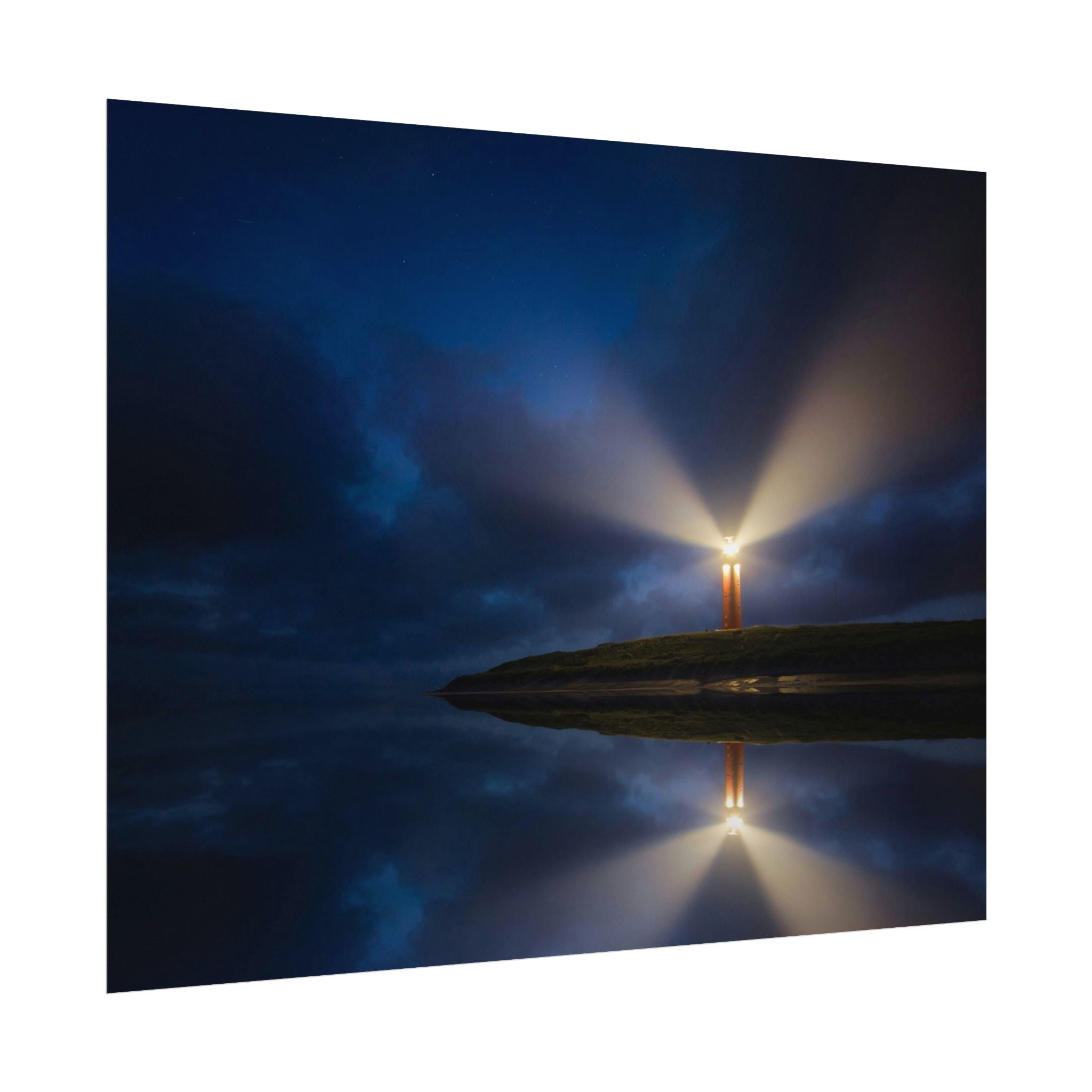 lighthouse-on-rock-poster-wall-art-coastal-wall-decor-nautical-decor-beach-house-decoration-seaside-wall