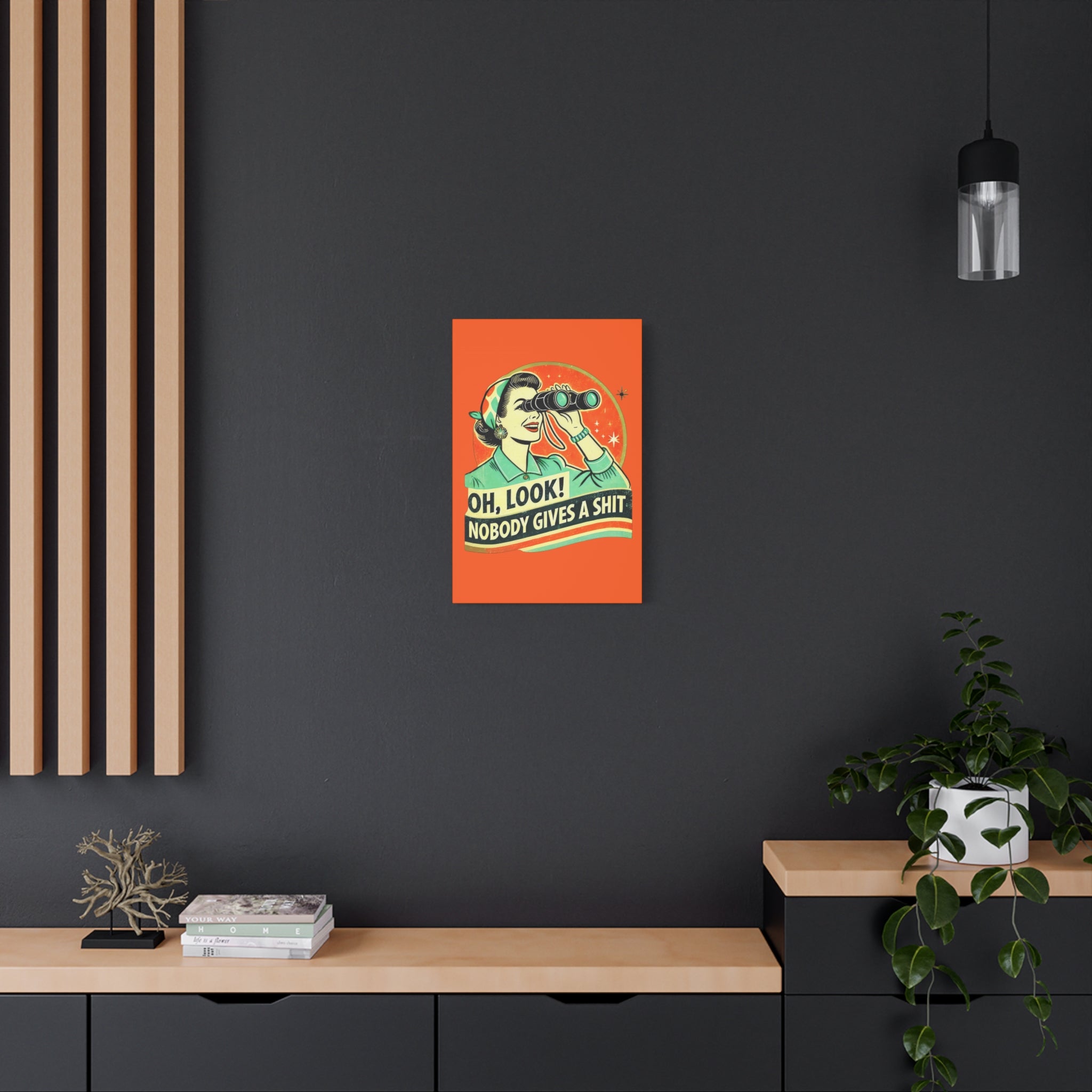 canvas-wall-art-funny-retro-woman-humorous-home-decor-matte-stretched-print-gift-for-her-vintage-style-poster-unique-wall