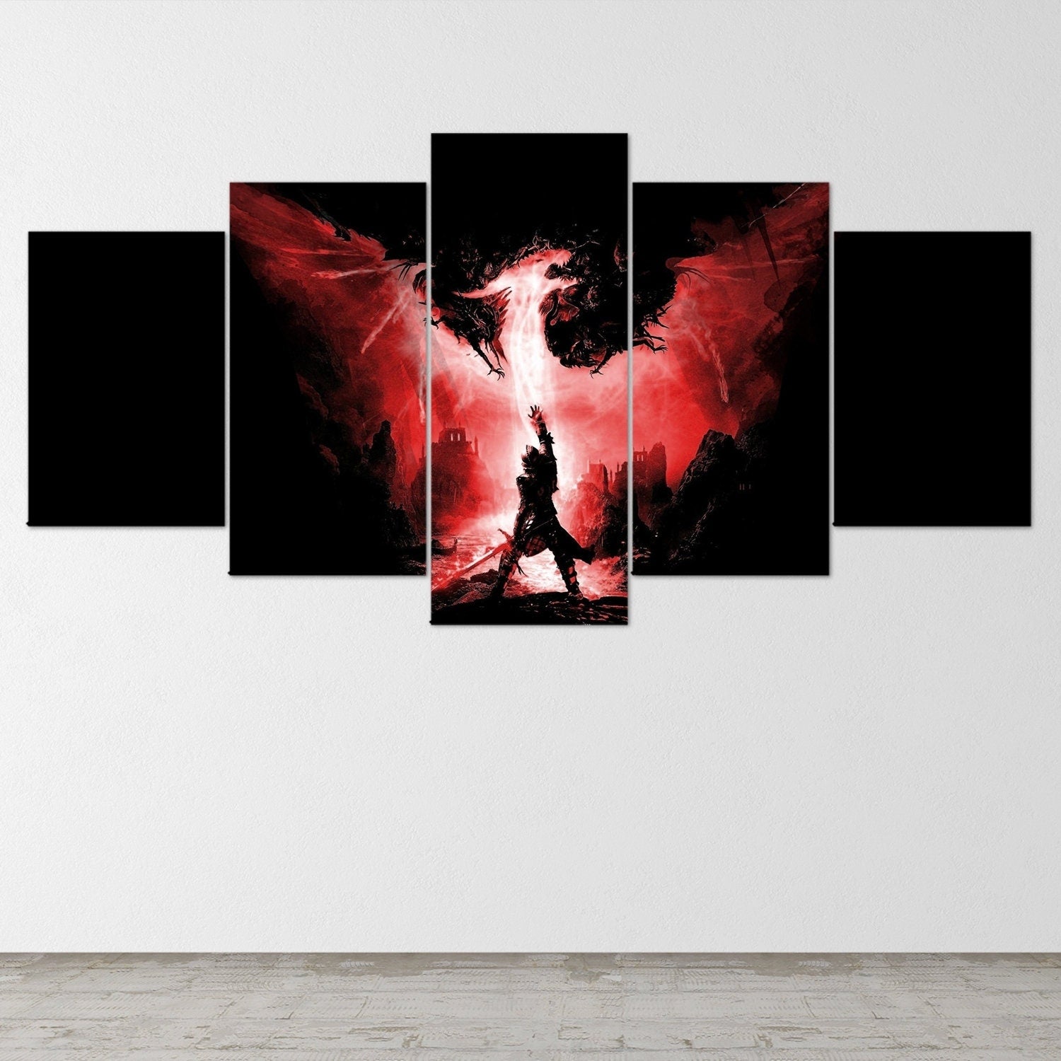 dragon-age-inquisitions-5-piece-canvas-wall-art-dragon-age-origins-dragon-age-wall-art-dragon-age-poster-dragon-age-2-5-panel