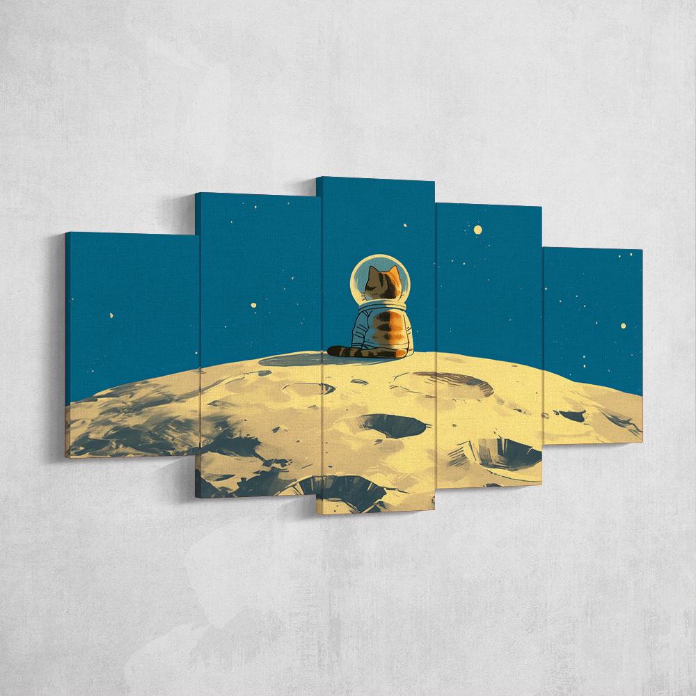astronaut-cat-5-piece-canvas-wall-art-home-living-room-decor-astronaut-cat-poster-5-panel-canvas-large-canvas-wall-art-gift-1