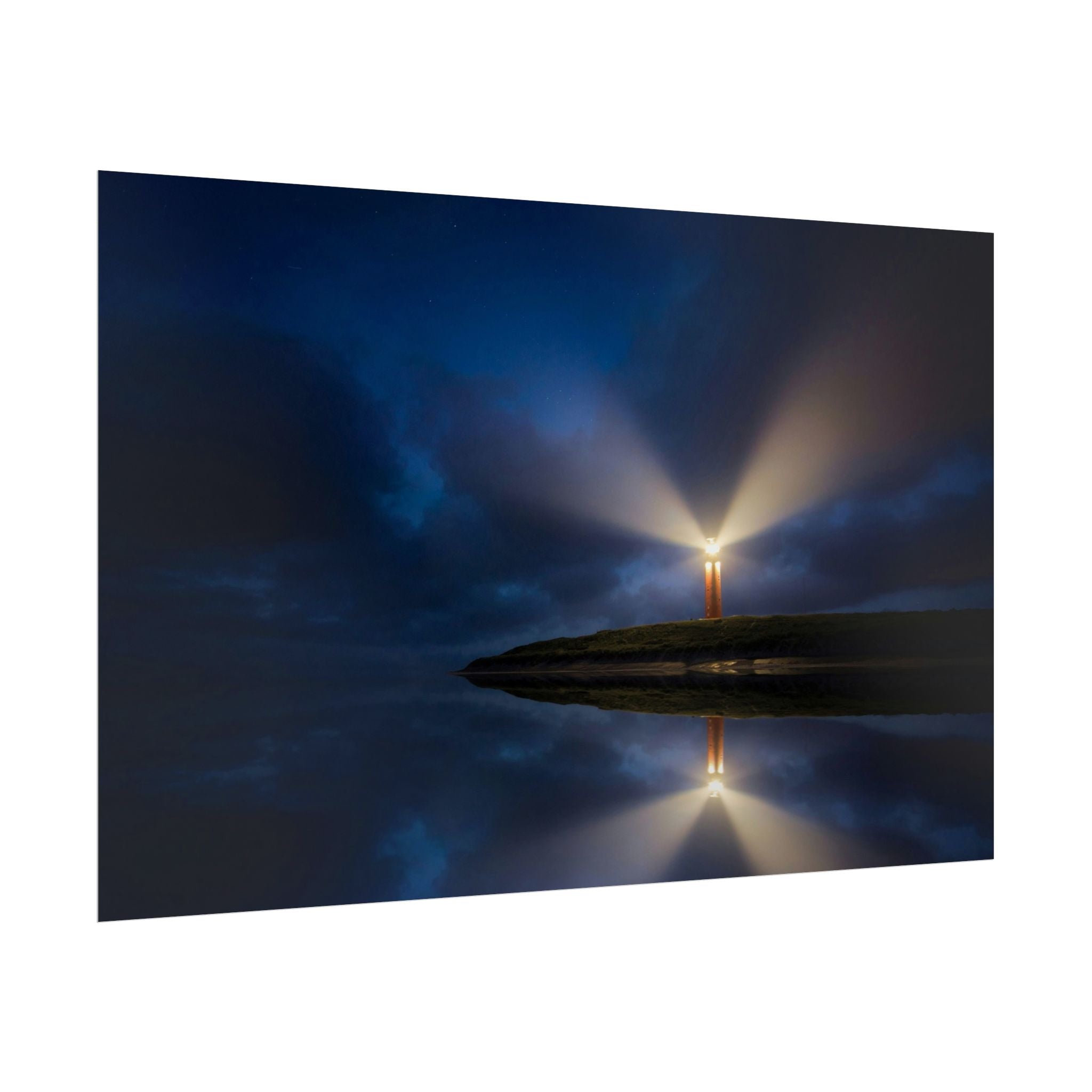 lighthouse-on-rock-poster-wall-art-coastal-wall-decor-nautical-decor-beach-house-decoration-seaside-wall