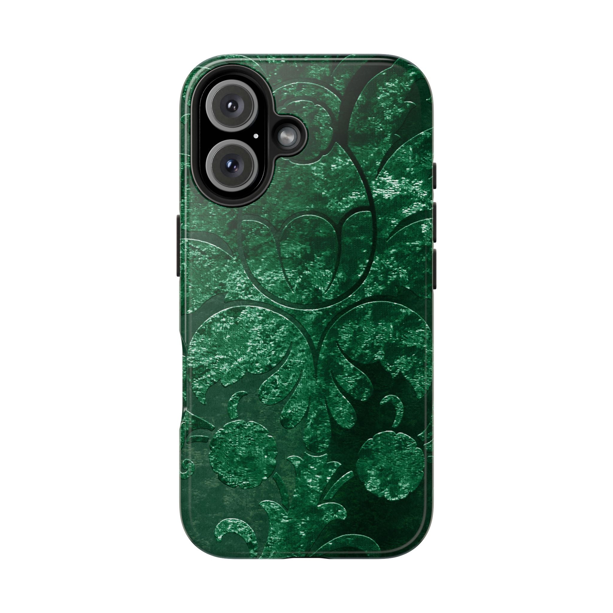 embossed-emerald-velvet-tough-iphone-case-protective-iphone-cover-heavy-duty-iphone-case-rugged-phone-case-durable-smartphone