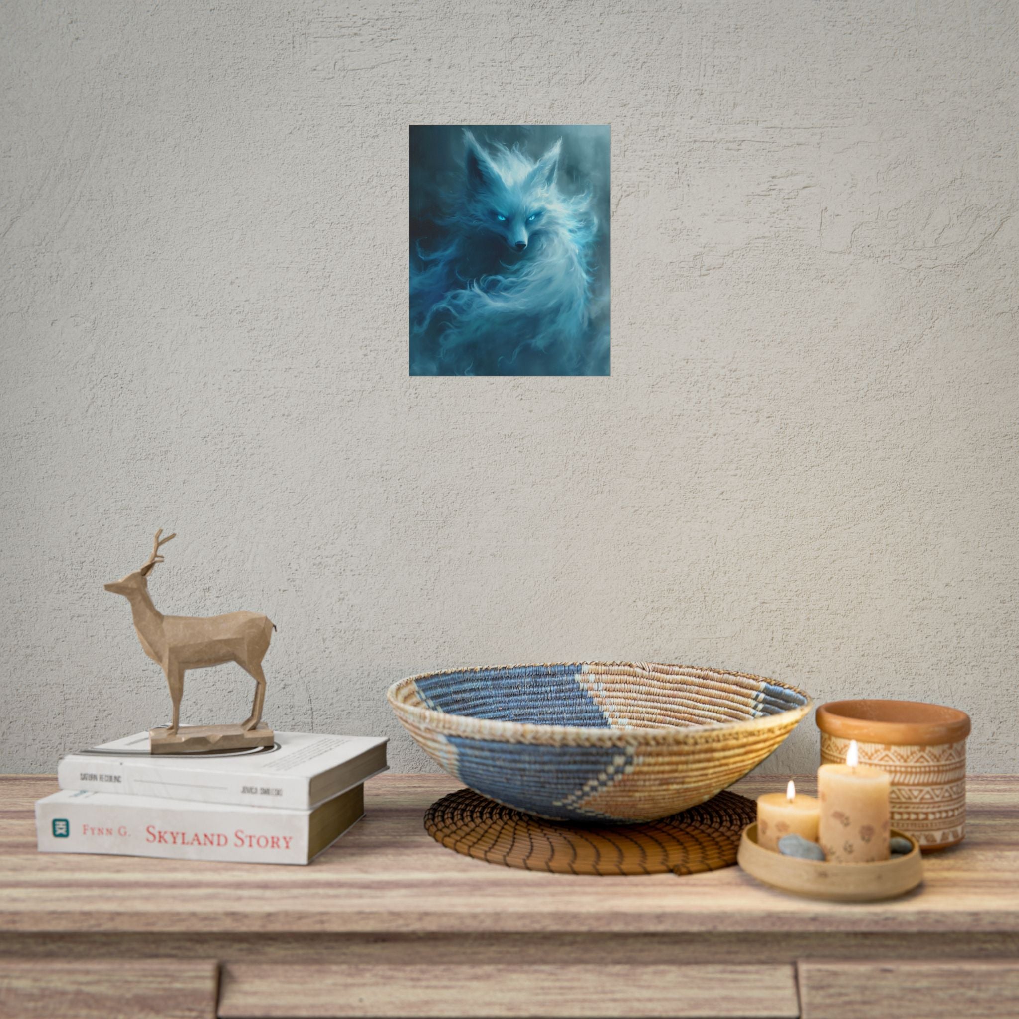 arctic-white-snow-fox-poster-print-fantasy-decor-wildlife-wall-art-home-decor-animal-lover-gift-anime-fantasy-gift