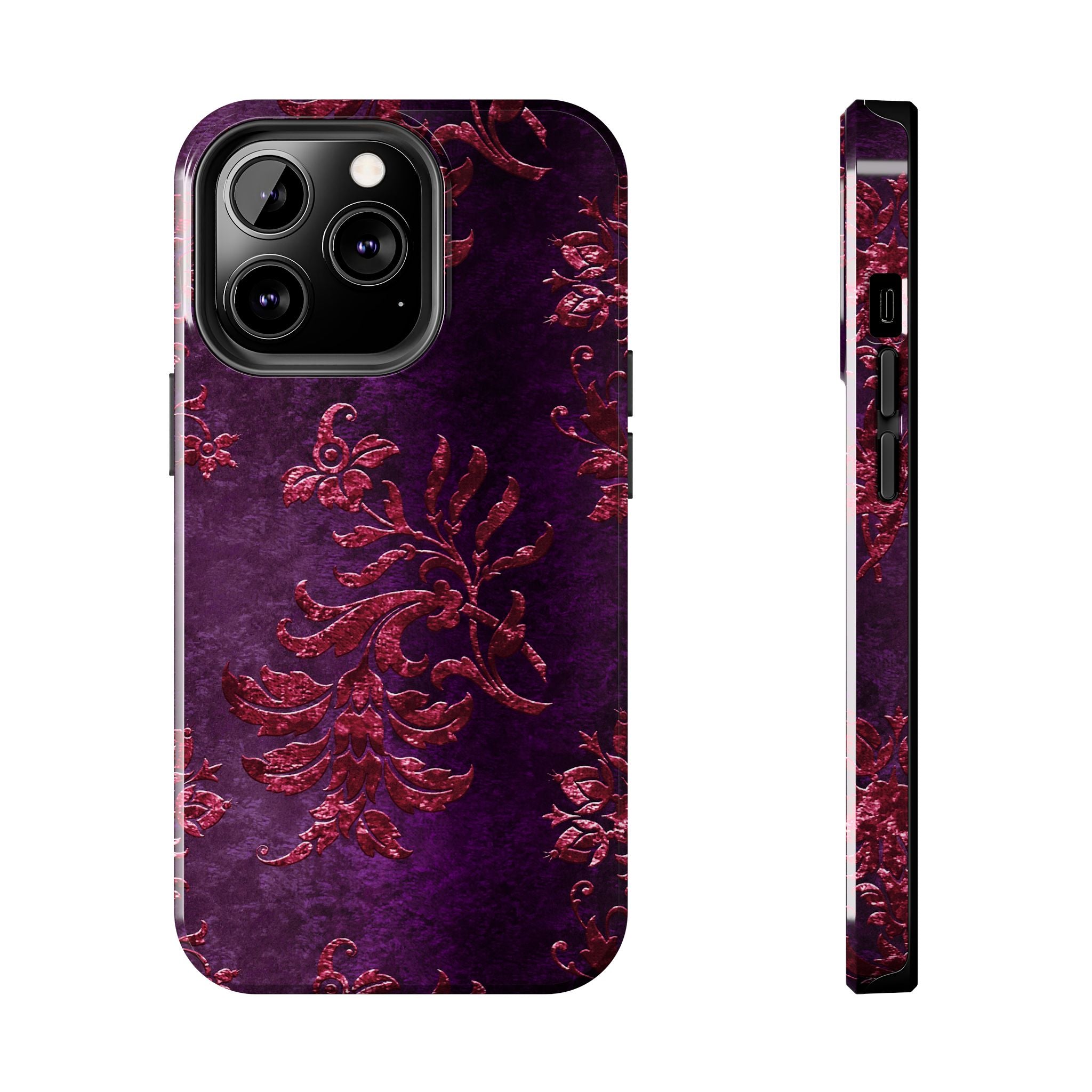 embossed-burgundy-velvet-tough-iphone-case-protective-iphone-cover-heavy-duty-iphone-case-rugged-phone-case-durable-smartphon