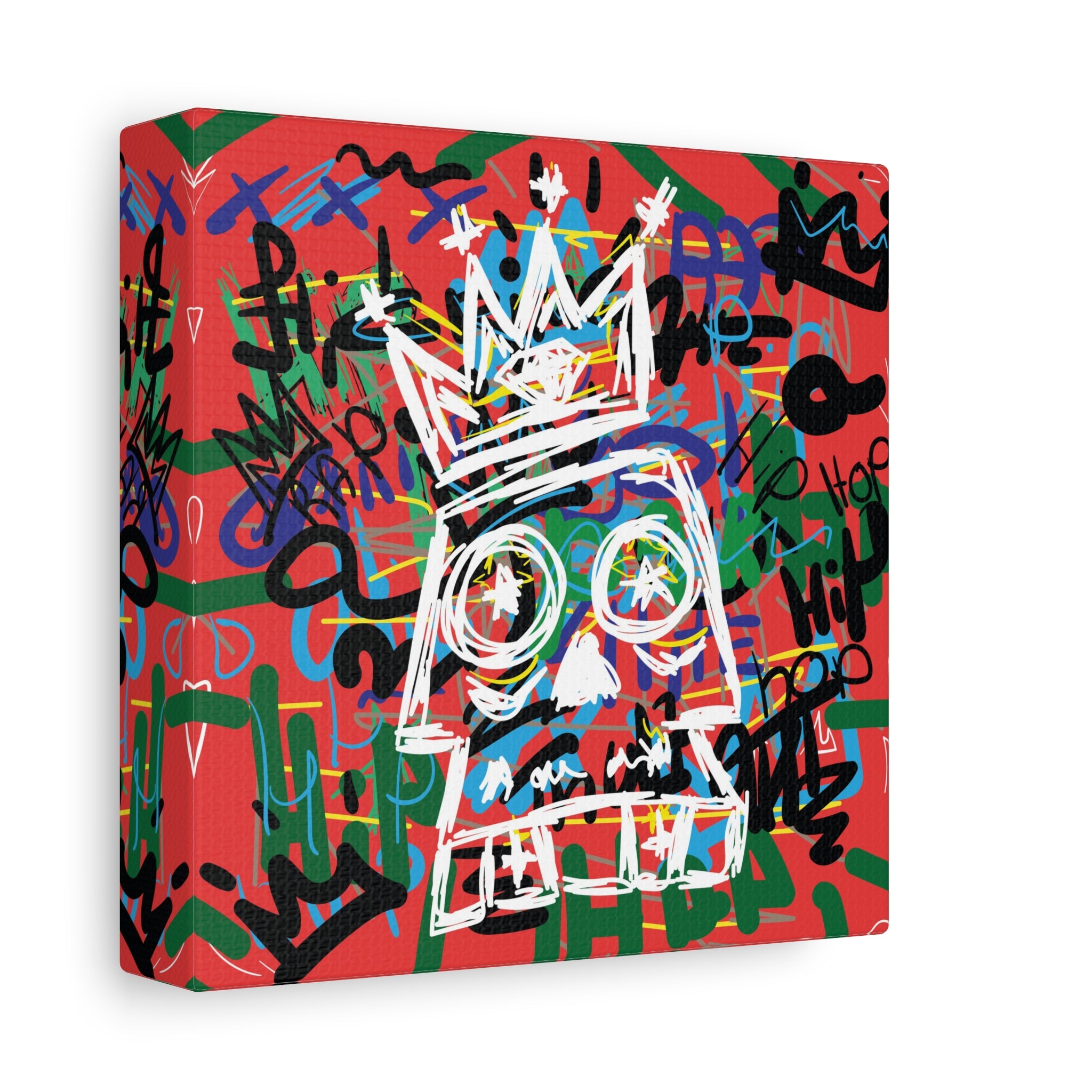 canvas-print-skull-with-crown-hip-hop-doodle-living-room-decor-graffiti-art-wall-art-poster-home-decoration-unique-gift