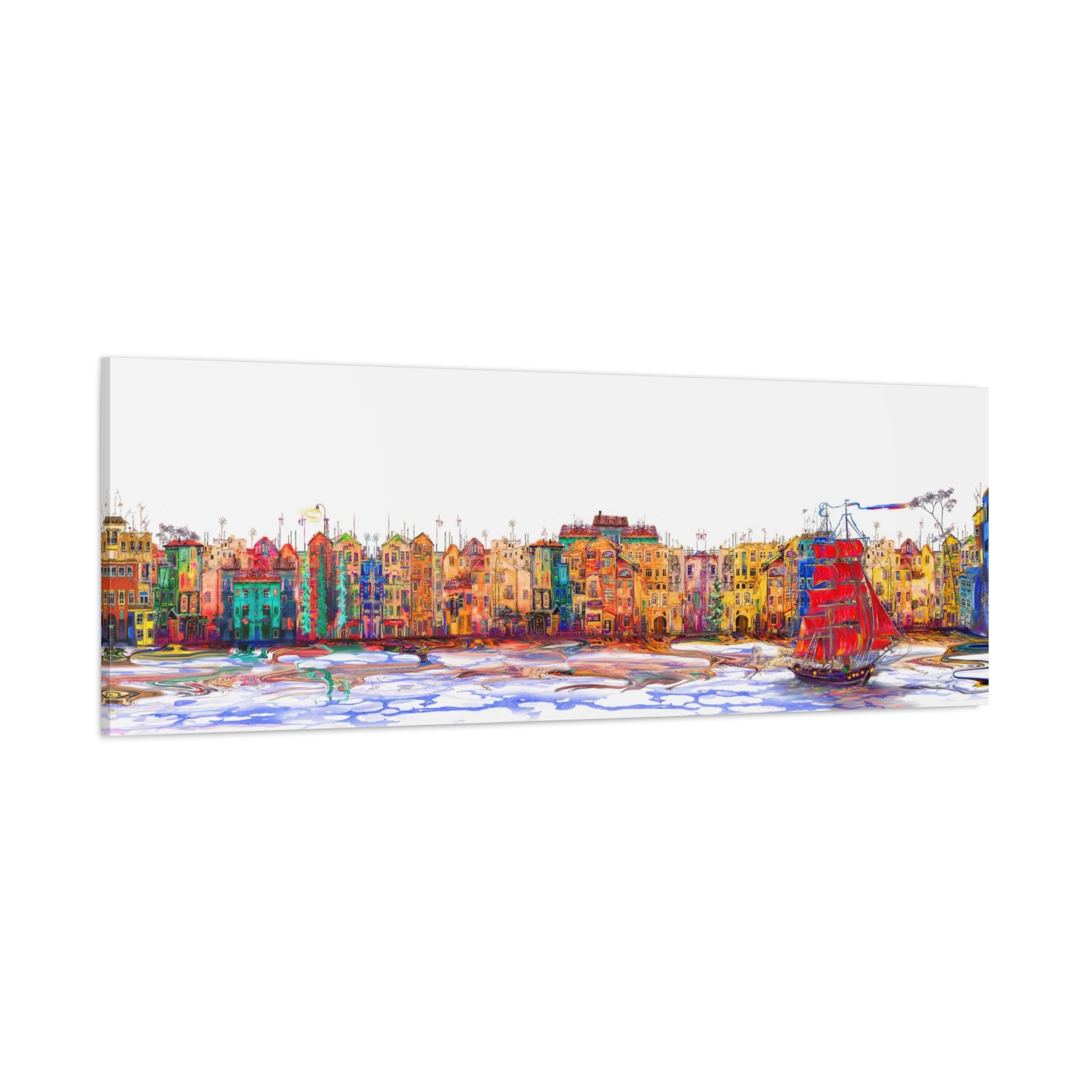 canvas-print-cityscape-amsterdam-oil-painting-sail-ship-wall-art-living-room-decor-stretched-matte-canvas-1-25-quot-home-offi