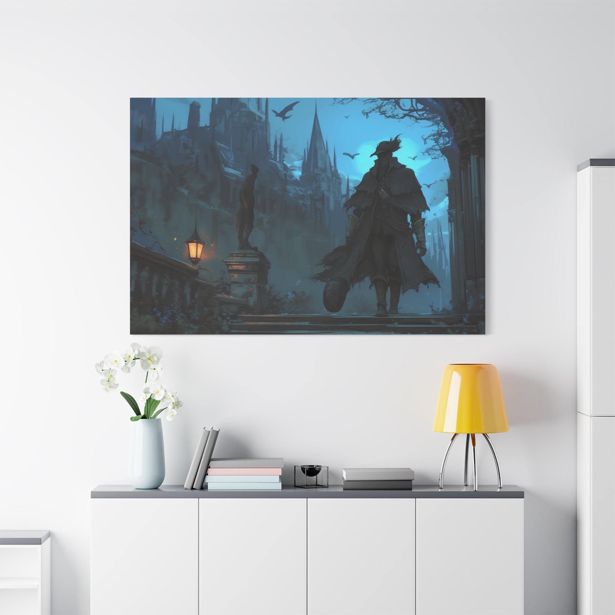 Bloodborne Art The Hunter Canvas Wall Art, Home Wall Decor, Game Wall Art Print