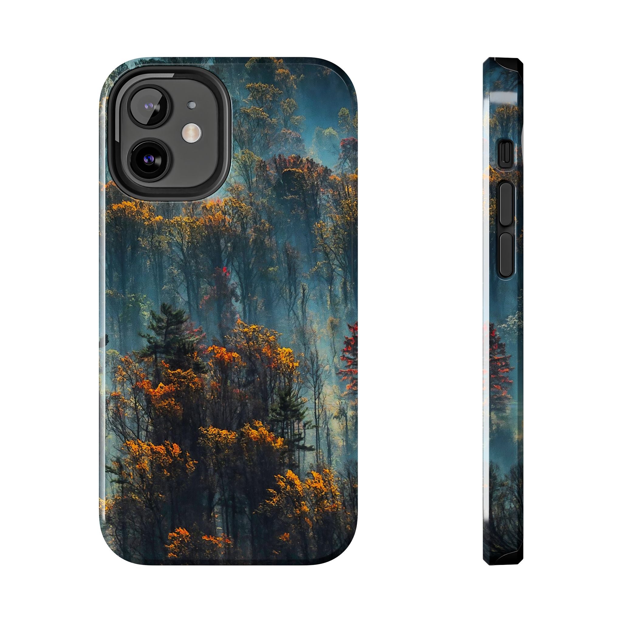iphone-tough-case-misty-forrest-foggy-fall-iphone-covers-protective-smartphone-cover-nature-lover-gift-adventure-accessory