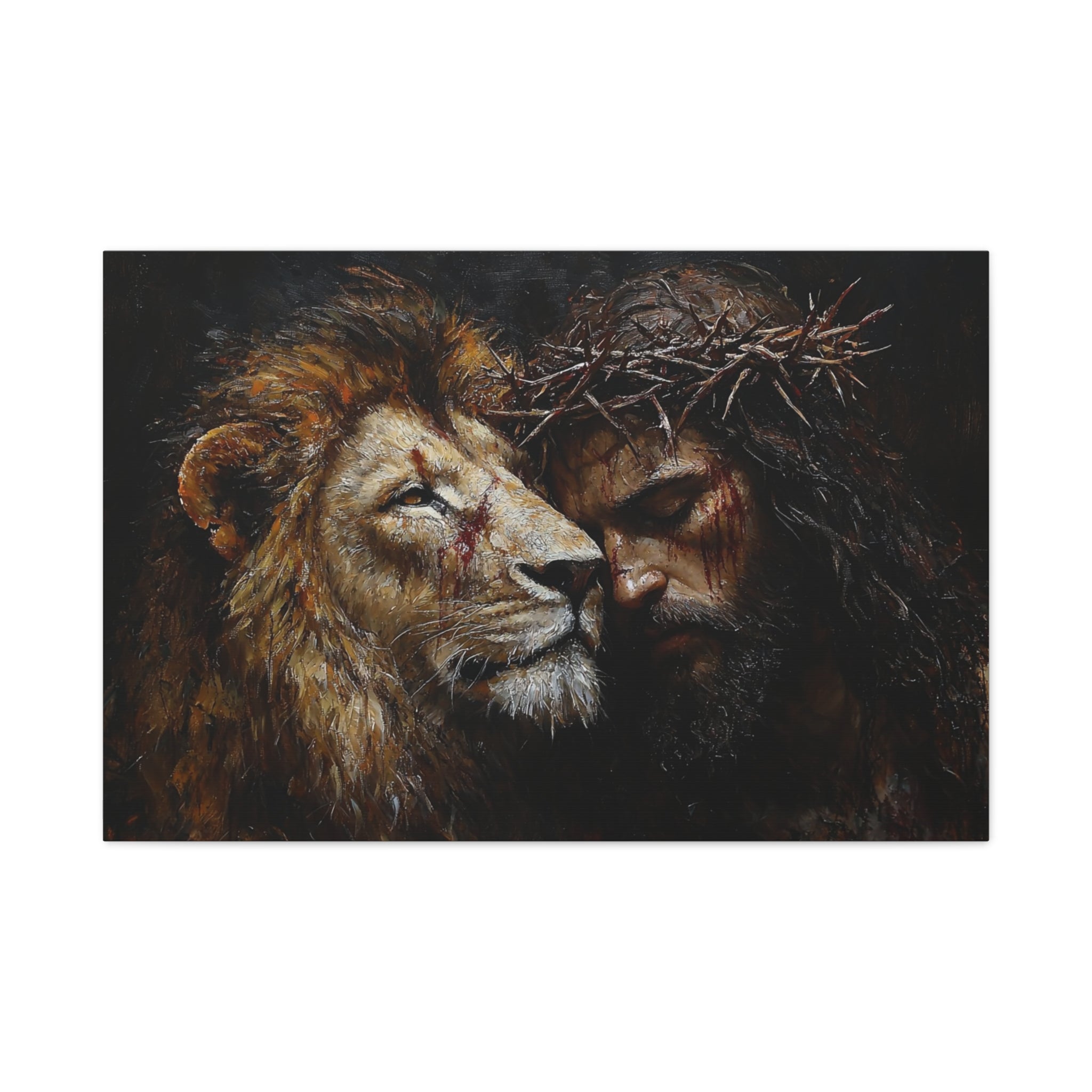 canvas-print-jesus-and-lion-wall-art-christian-home-decor-religious-wall-hanging-inspirational-artwork-gift-for-him-biblical-