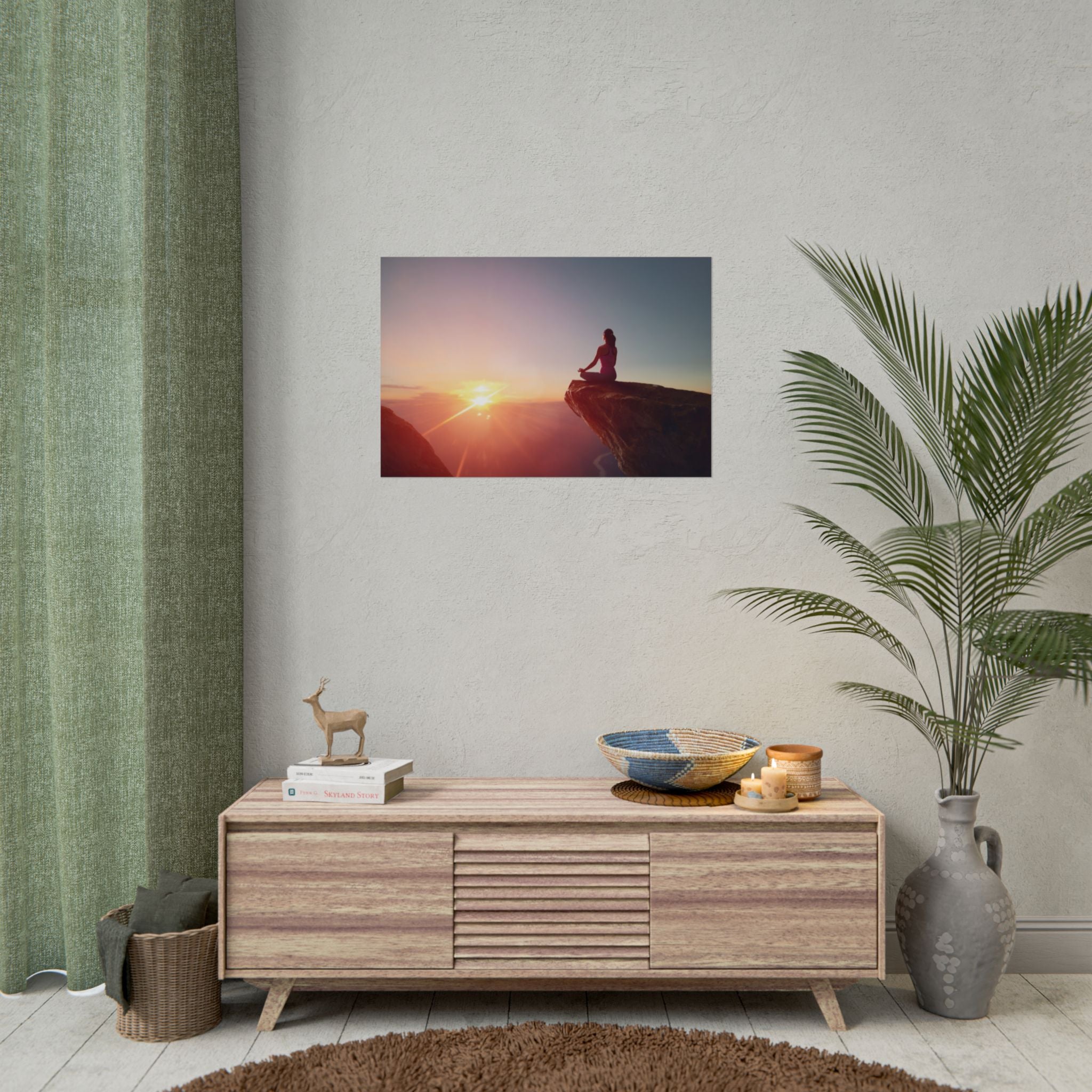 sunset-meditation-poster-yoga-wall-decor-mindfulness-poster-art-print-spiritual-gift-serene-home-decor-rolled-posters