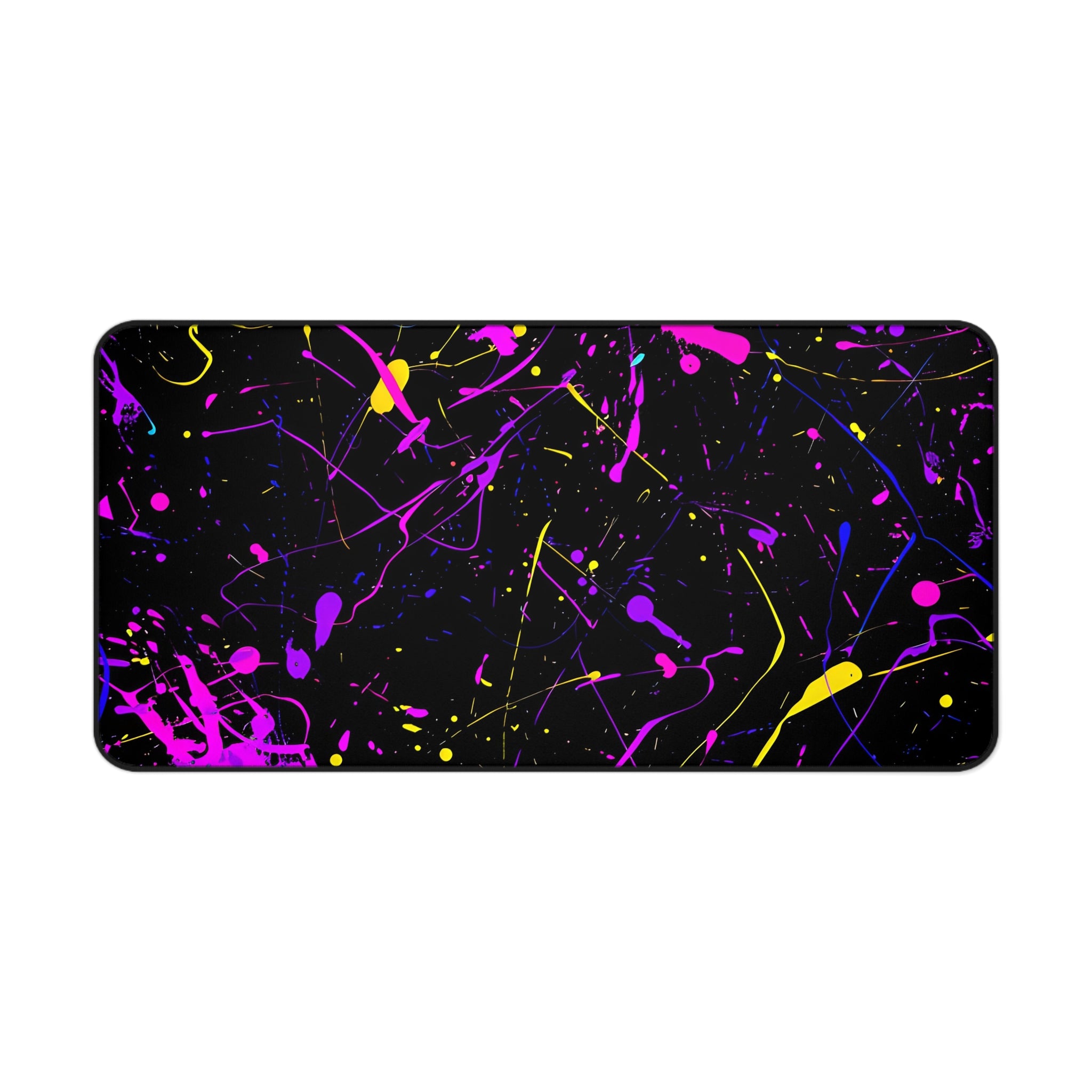 neon-abstract-paint-splatter-desk-mat-purple-large-gaming-mouse-pad-colorful-work-from-home-desk-accessory-unique-desk-blotte