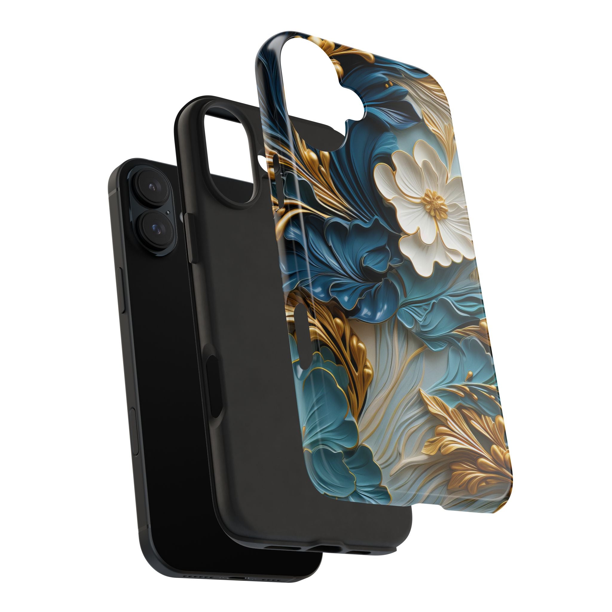 textured-art-nouveau-floral-tough-phone-case-cottagecore-iphone-case-unique-floral-phone-cover-vintage-style-iphone-case-prot