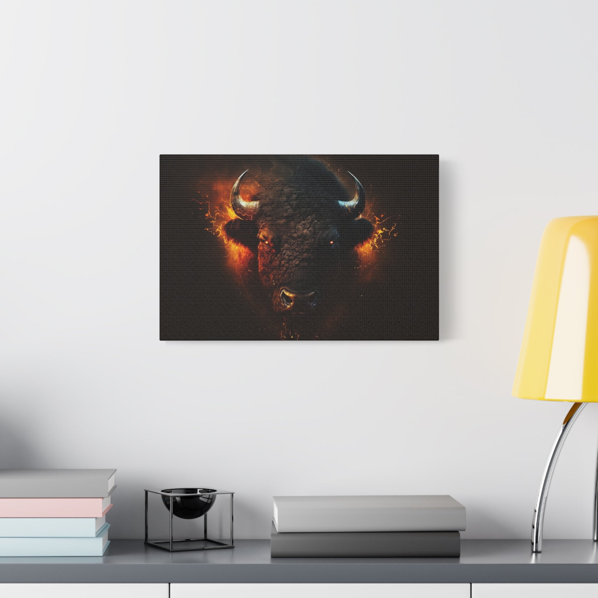 canvas-print-bison-art-wall-decor-buffalo-gift-wildlife-home-decoration-western-bison-painting-nature-lover-gift-farm-house-w