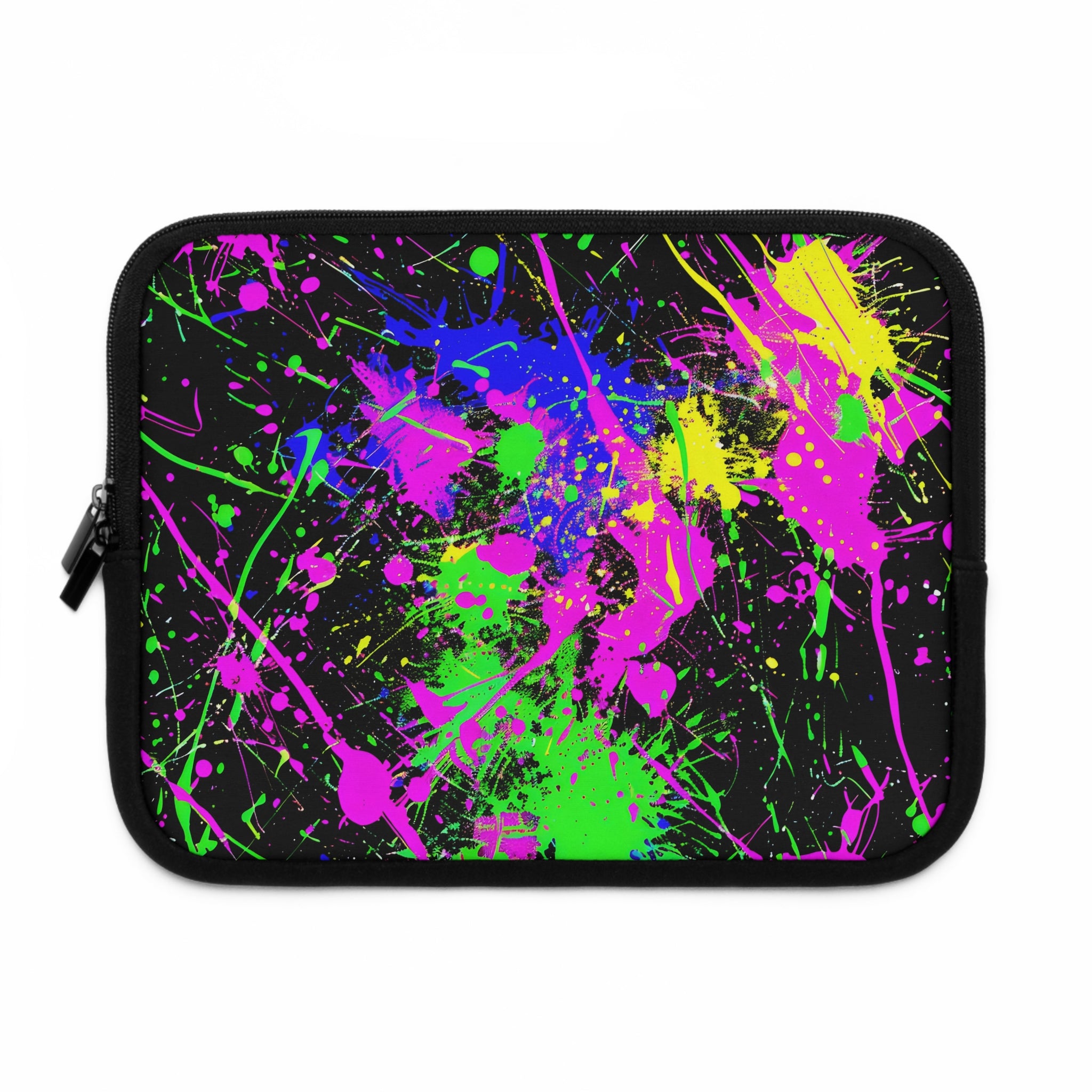 neon-abstract-paint-splatter-laptop-sleeve-green-macbook-air-sleeve-unique-tech-accessories-colorful-laptop-case-computer-cov