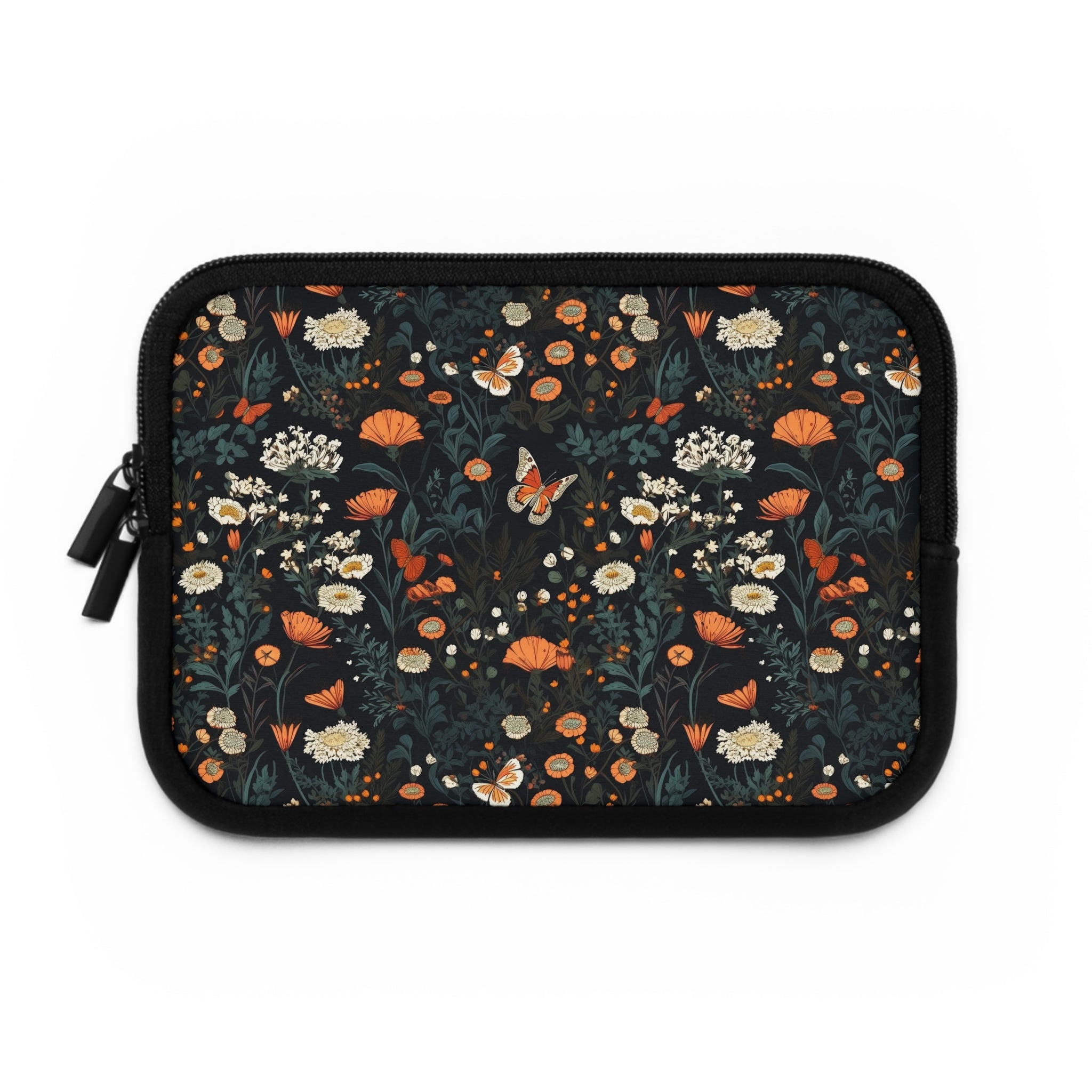 laptop-sleeve-cottagecore-dark-flowers-butterfly-sleeve-macbook-air-14-sleeve-floral-computer-bag-tech-case-tablet-cover