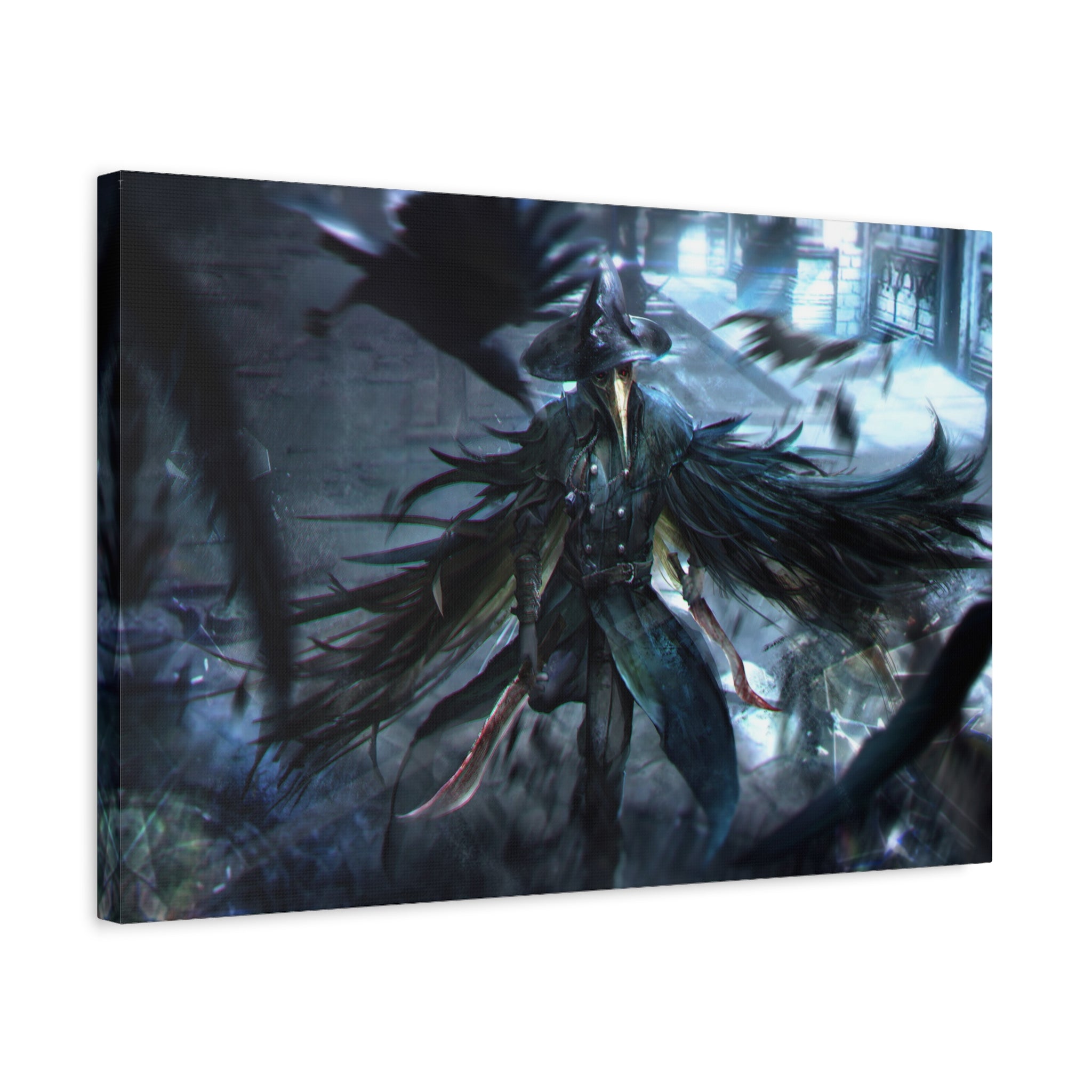 Bloodborne Eileen The Crow Canvas Wall Art, Fantasy Home Wall Decor, Game Wall Art Print, Gothic Art
