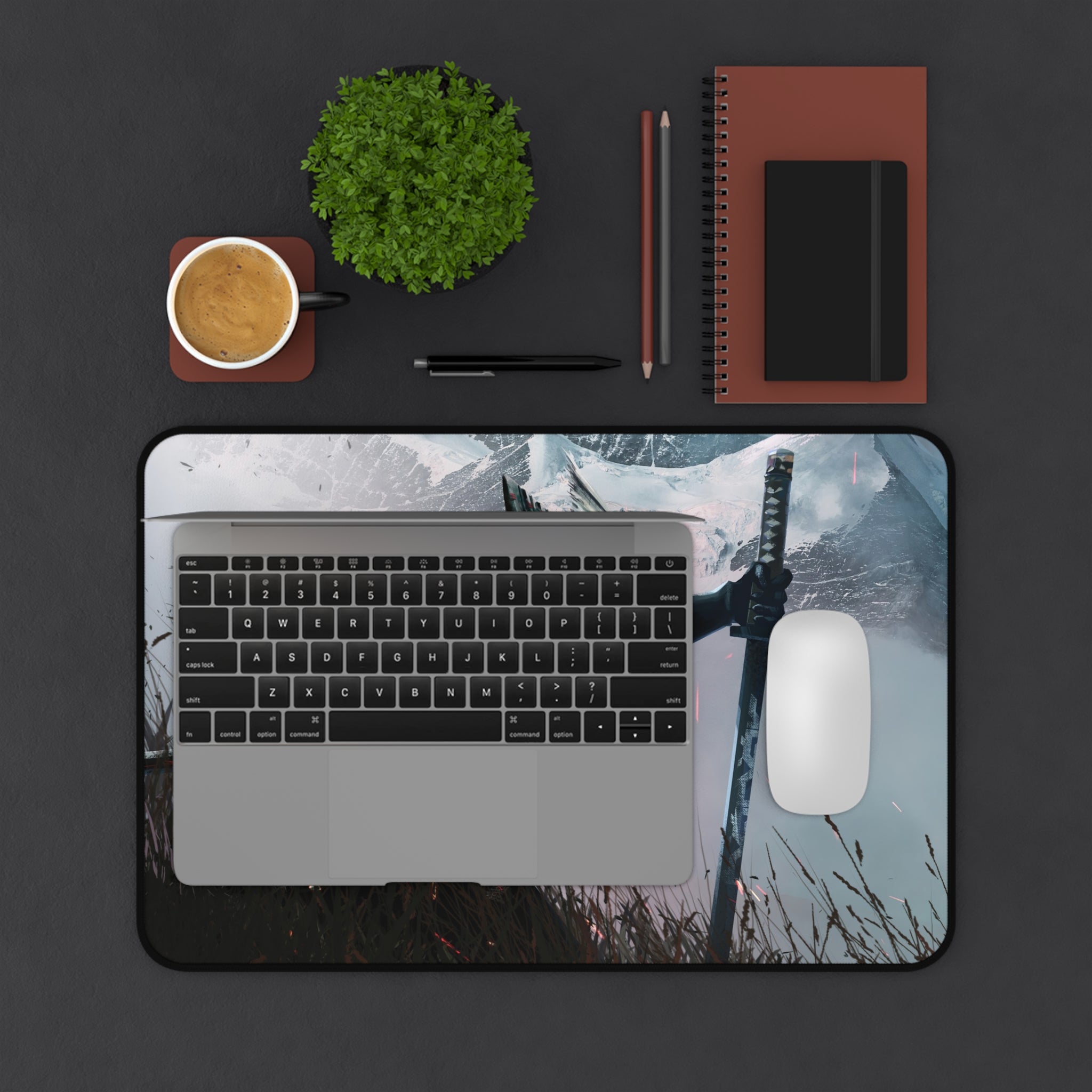 samurai-warrior-mouse-pad-japanese-katana-samurai-warrior-with-armor-desk-mat-japanese-anime-samurai-desk-pad