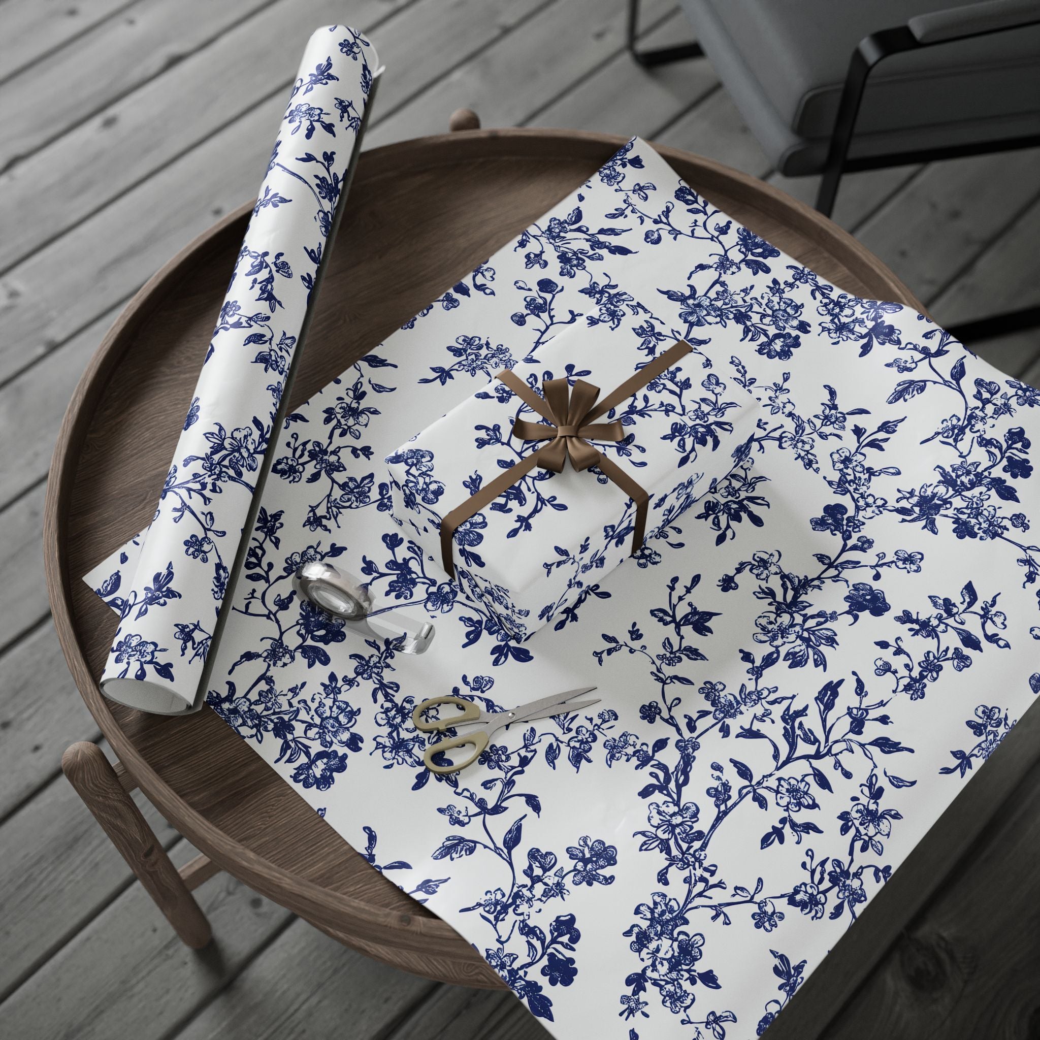 wrapping-papers-blue-french-toile-floral-elegant-gift-wrap-holiday-gift-wrap-birthday-wrapping-paper-wedding-gift-wrap-christ
