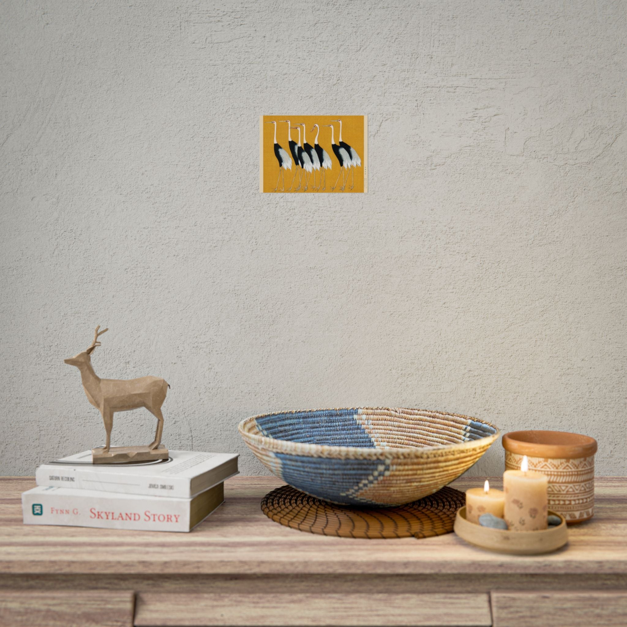 Japanese Red Crown Crane Poster Wall Art, Home Decor, Housewarming Gift, Poster Print, Japanese Poster Wall Decor