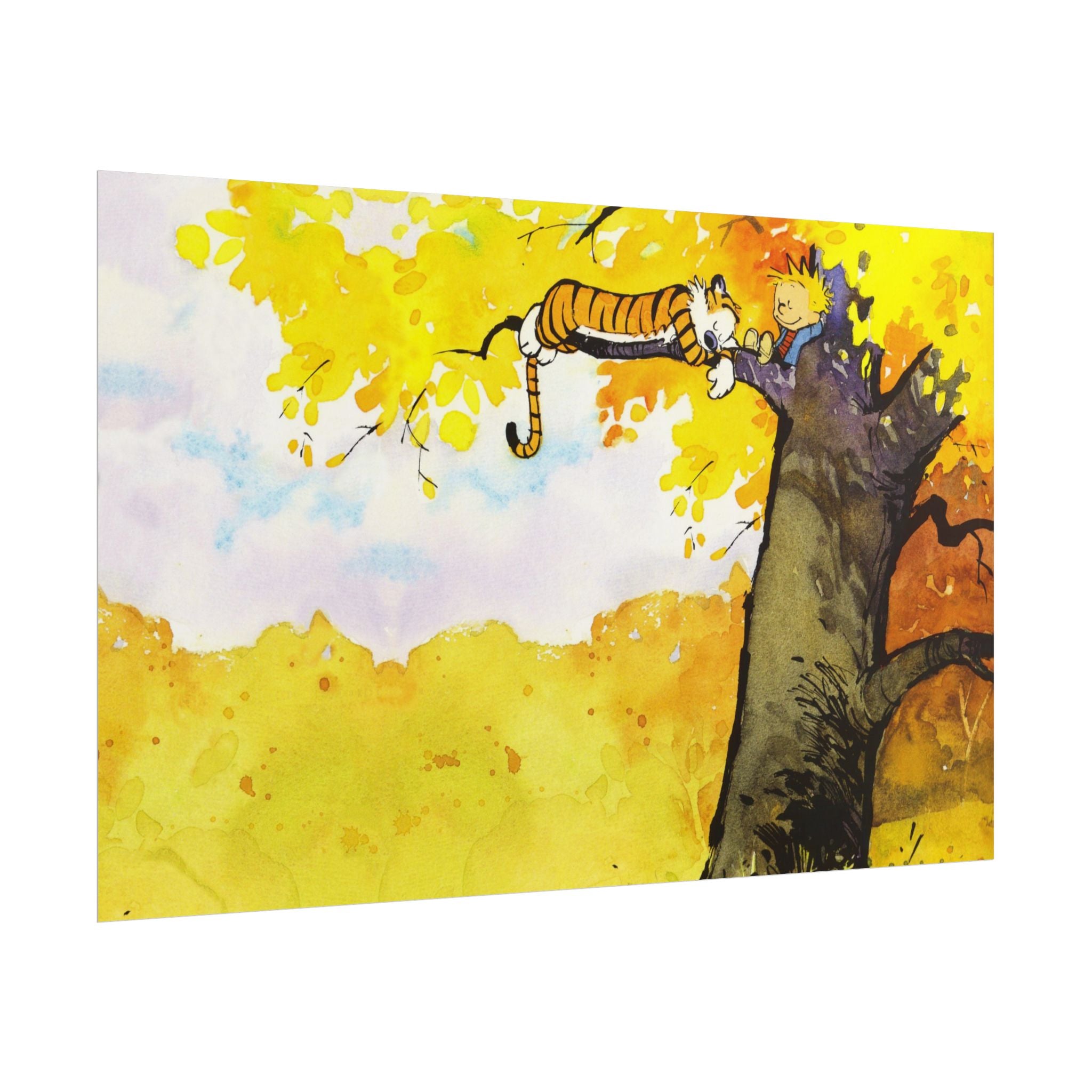 Calvin and Hobbes Poster Wall Art - Cartoon Wall Decor - Unique Birthday Gift for Fans - Timeless Comic Book Art