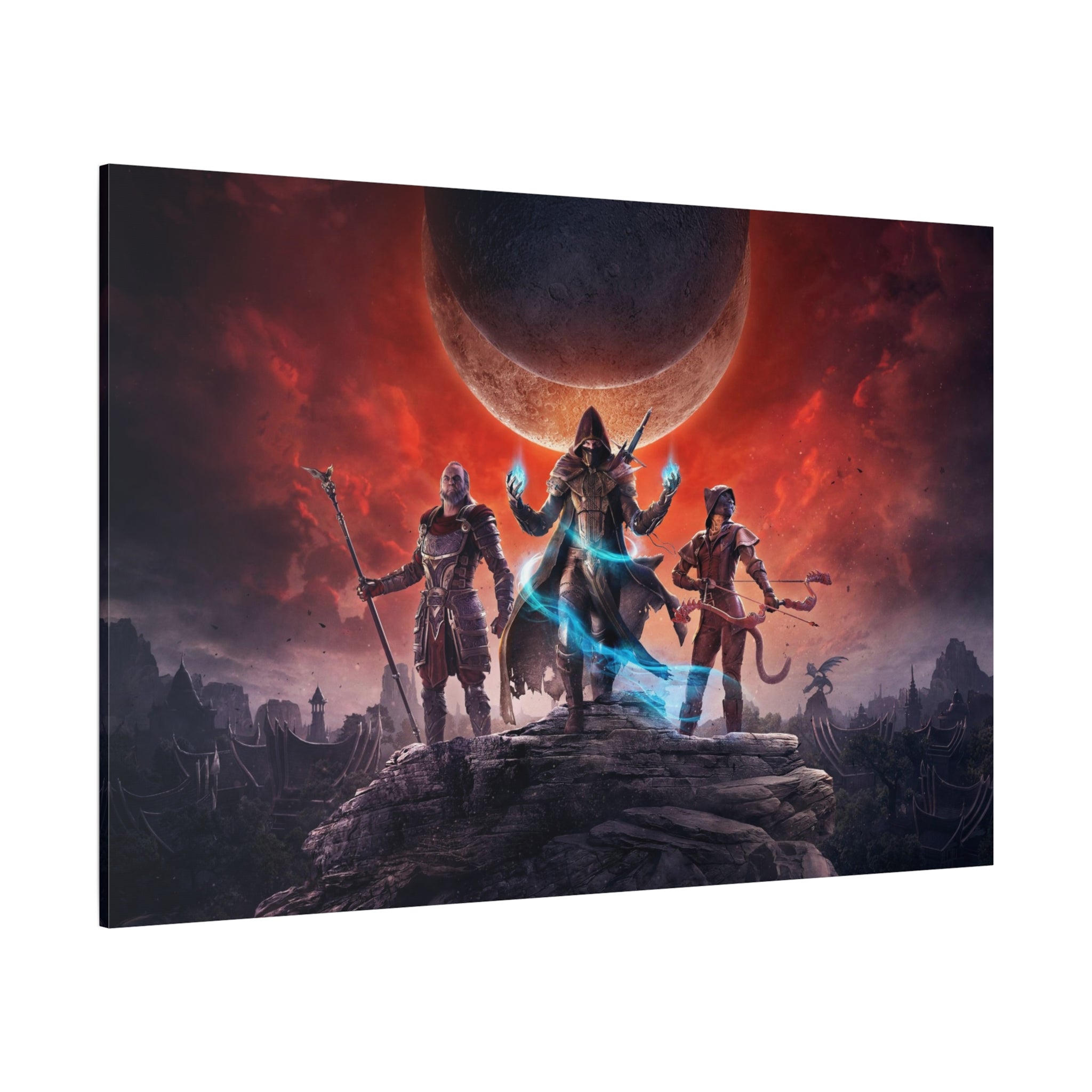 The Elder Scrolls Elsweyr, Skyrim Canvas Wall Art - Dragon Game Canvas Print Room Decor, Gaming Wall Art, Skyrim Gift