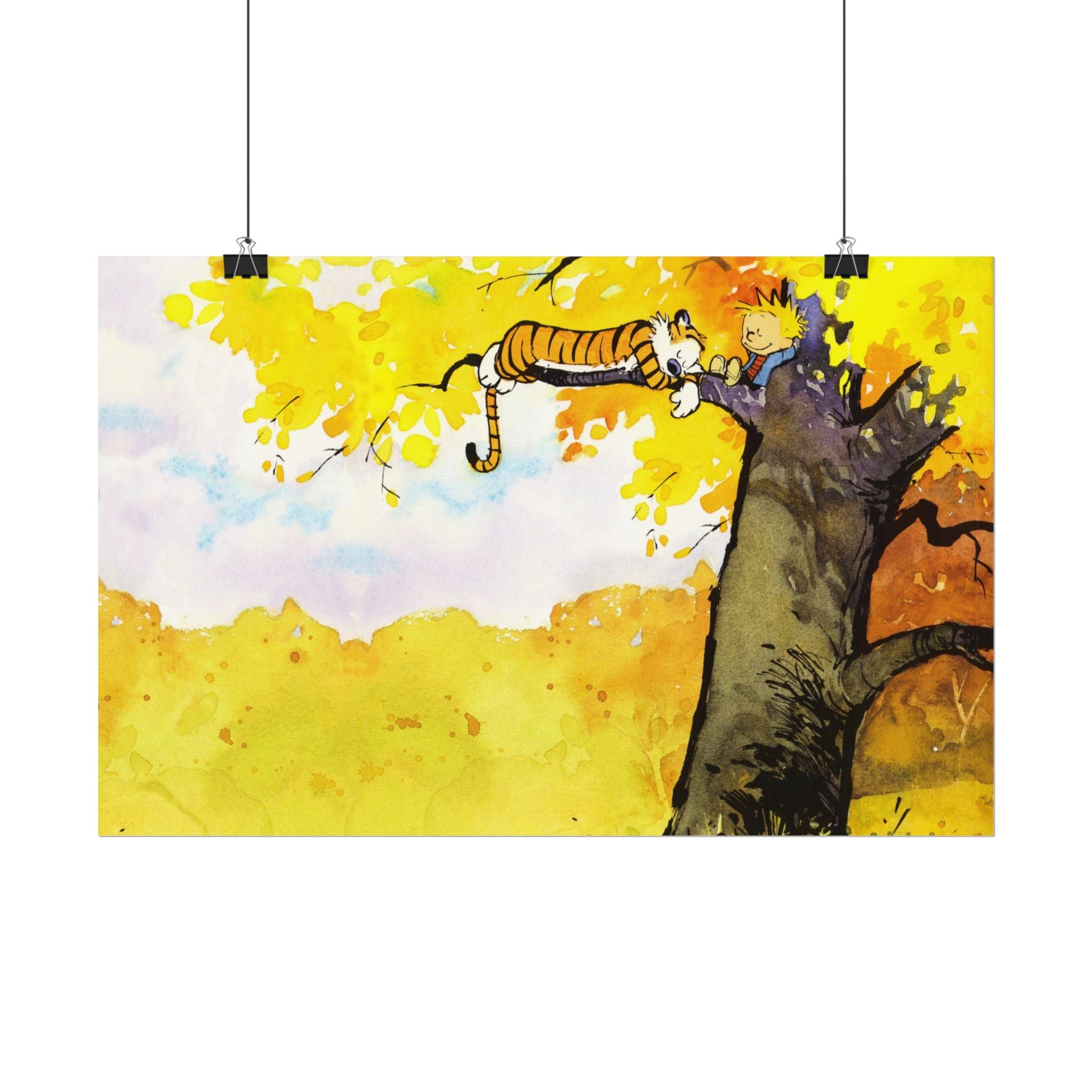 Calvin and Hobbes Poster Wall Art - Cartoon Wall Decor - Unique Birthday Gift for Fans - Timeless Comic Book Art
