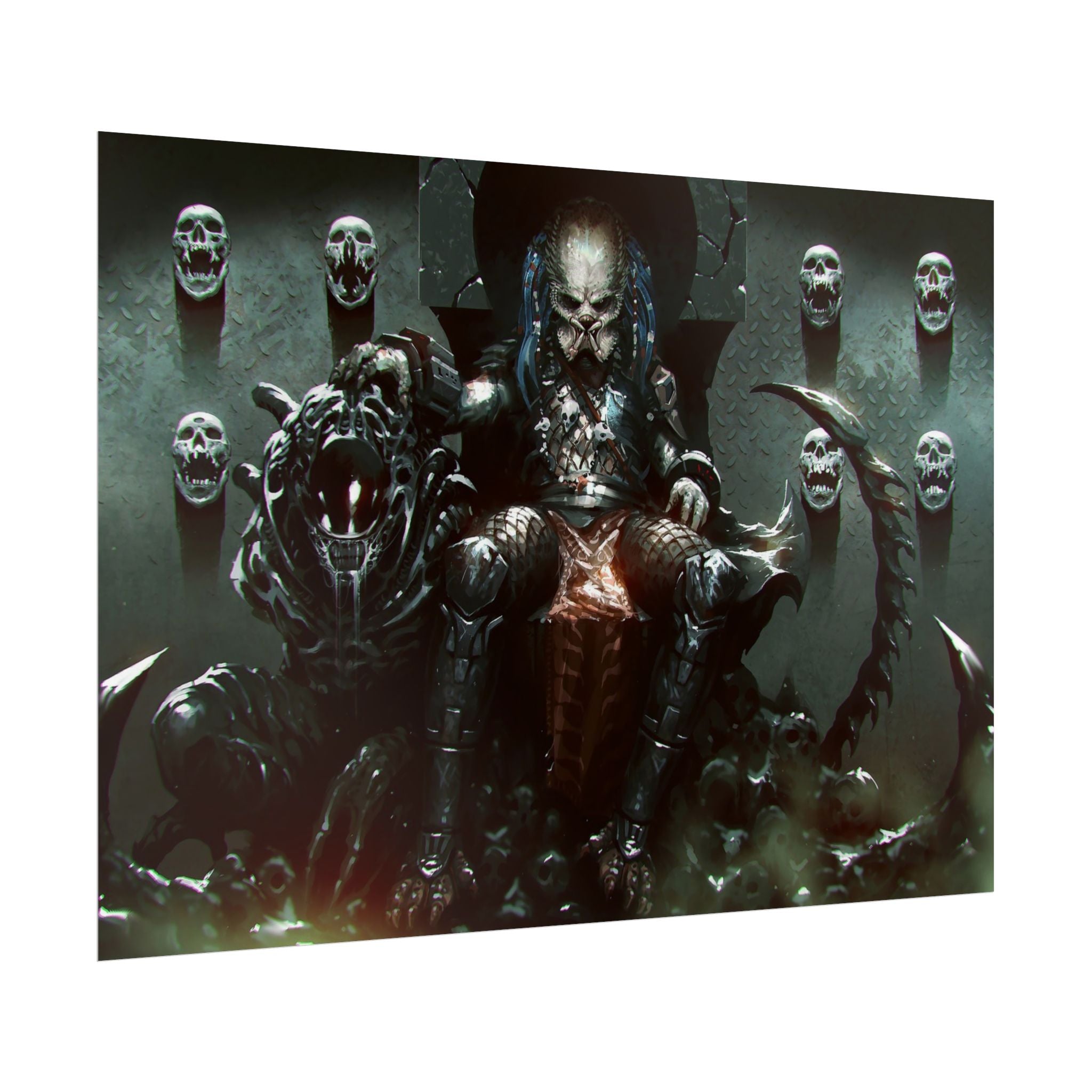 predator-alien-poster-art-xenomorph-movie-poster-print-alien-wall-art-sci-fi-home-decor-geek-wall-decor